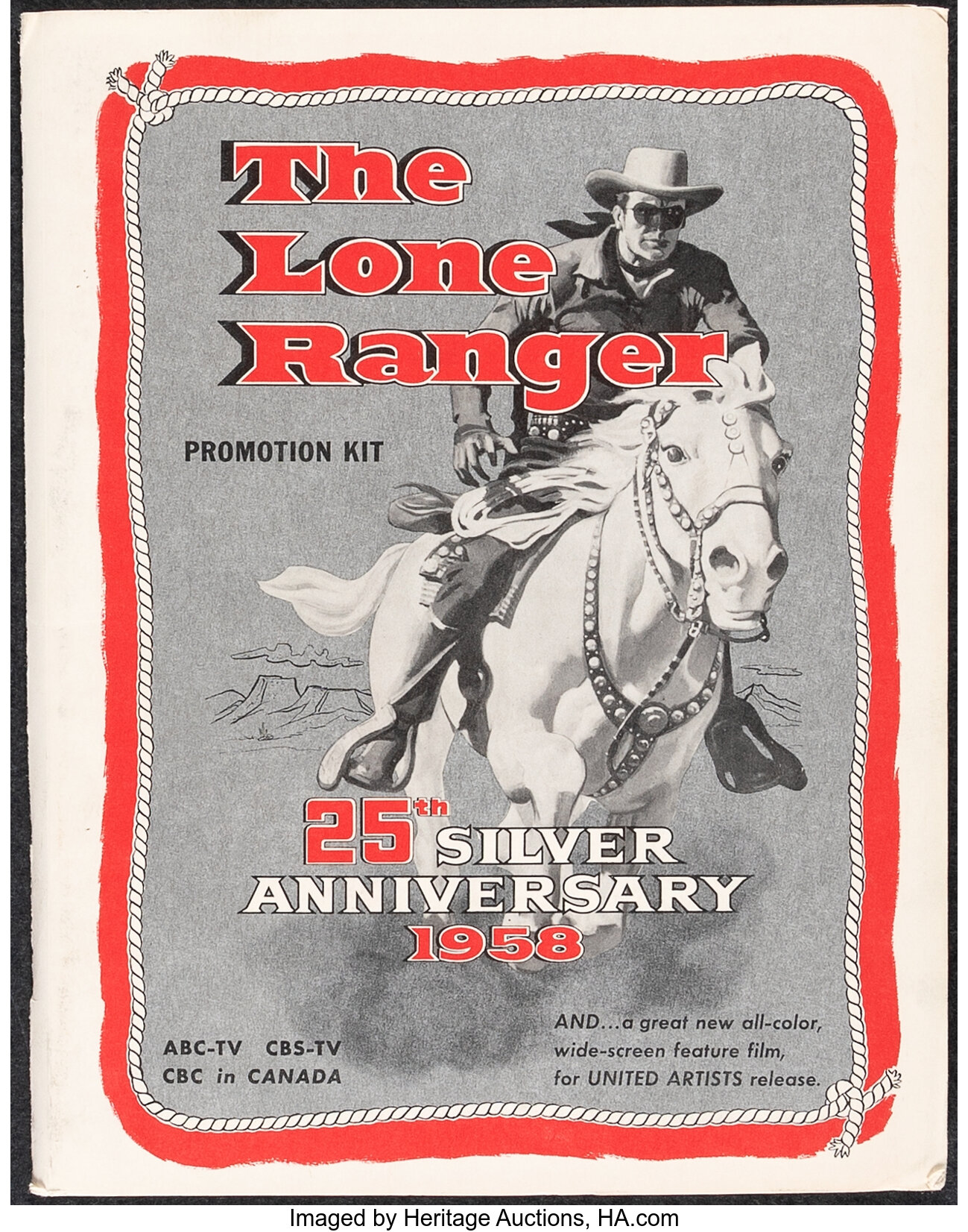 The Lone Ranger 25th Silver Anniversary (1958). Near Mint/Mint. | Lot ...