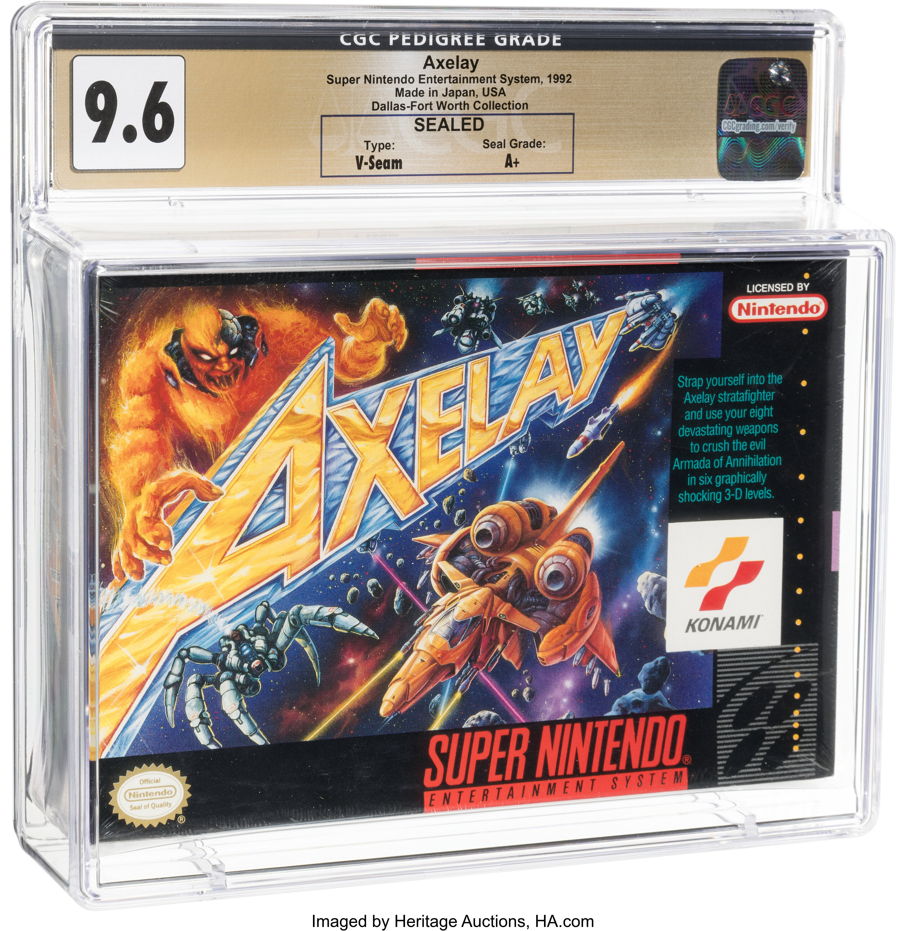 Axelay Super Nintendo (SNES): PSA Pop Report + Loose / CIB / Sealed Prices 2026
