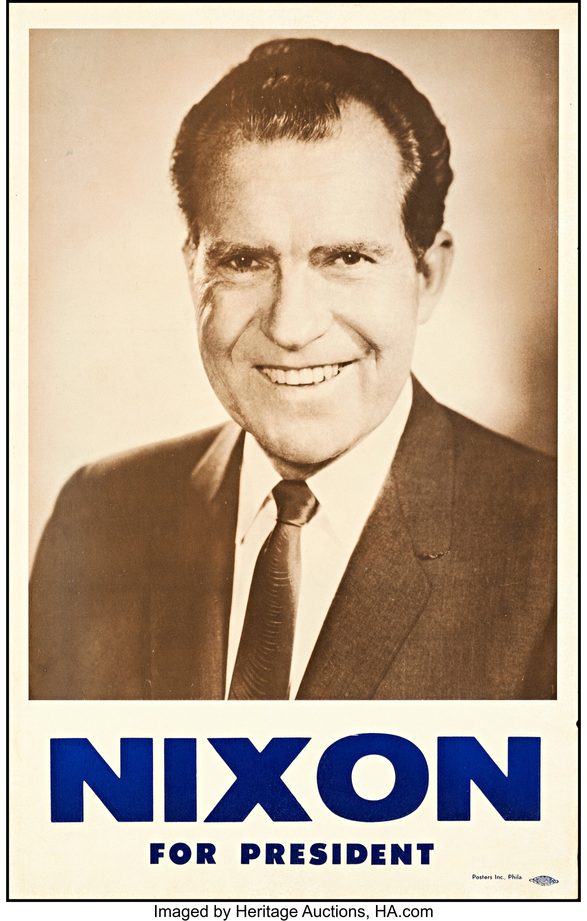 Richard Nixon Campaign Poster Lot (Posters, Inc., 1968 & | Lot #51224 ...