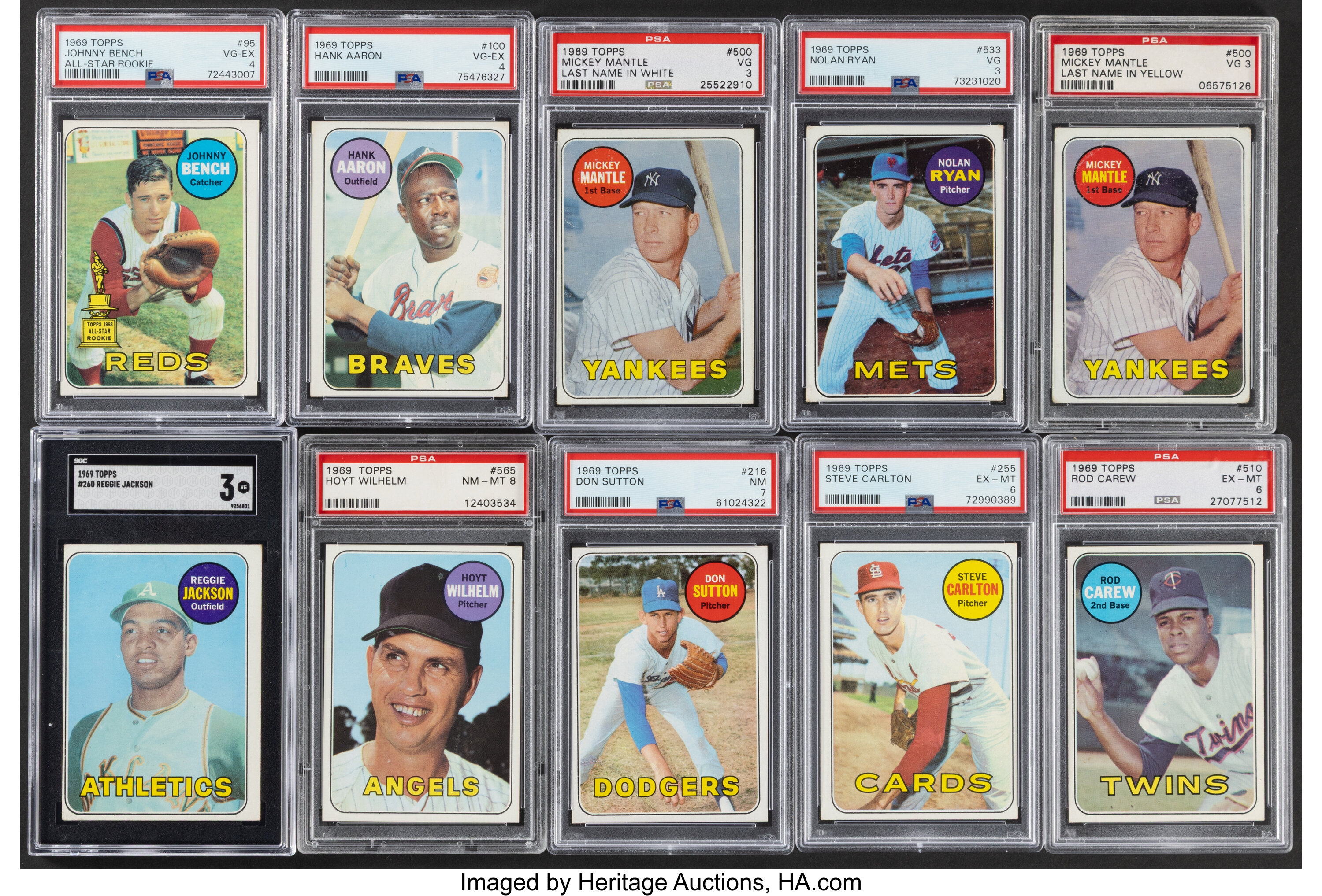 1969 Topps Baseball Complete Set (664) Plus Mickey Mantle White | Lot ...