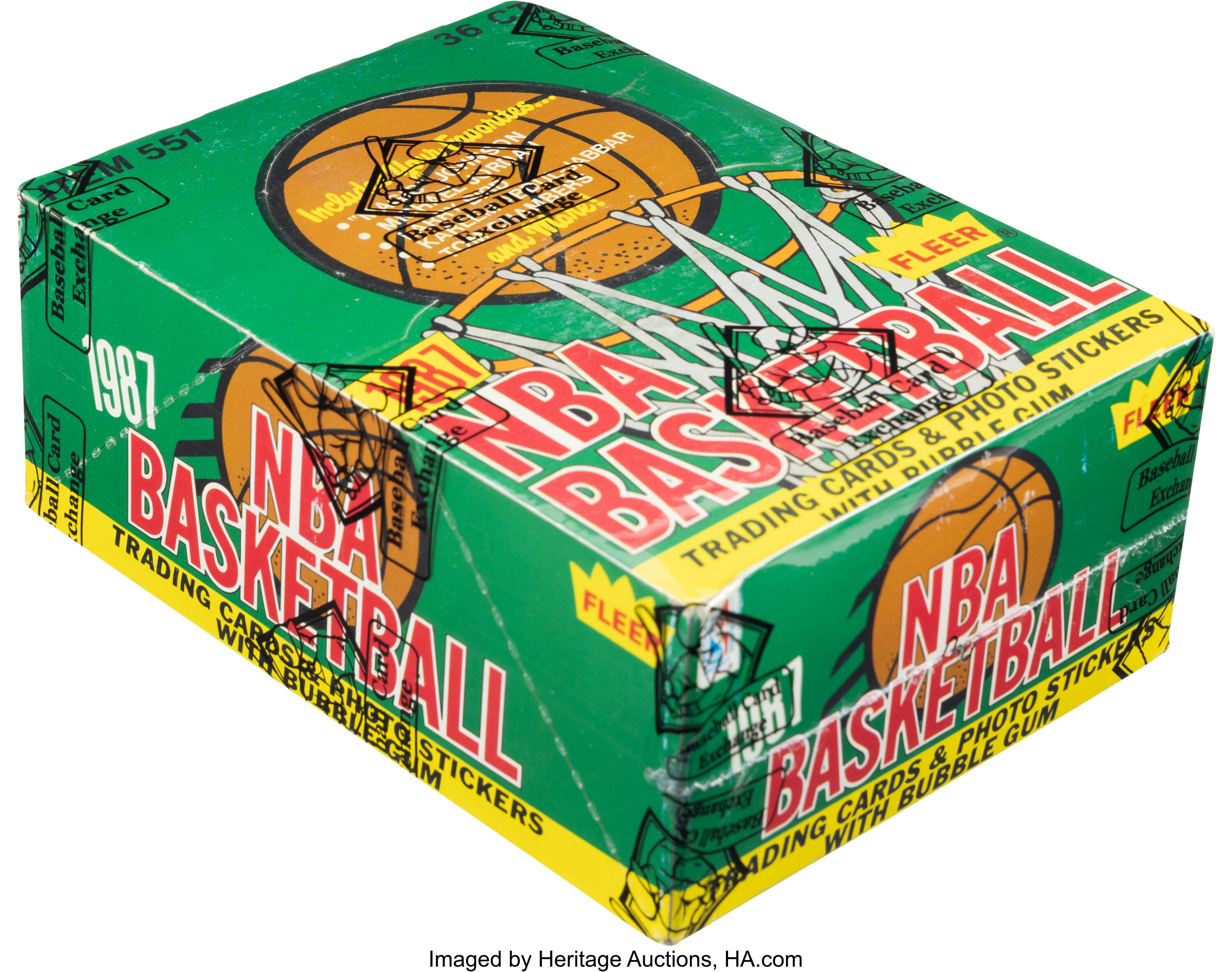 1987 Fleer Basketball Wax Box With 36 Unopened Packs.... Basketball ...