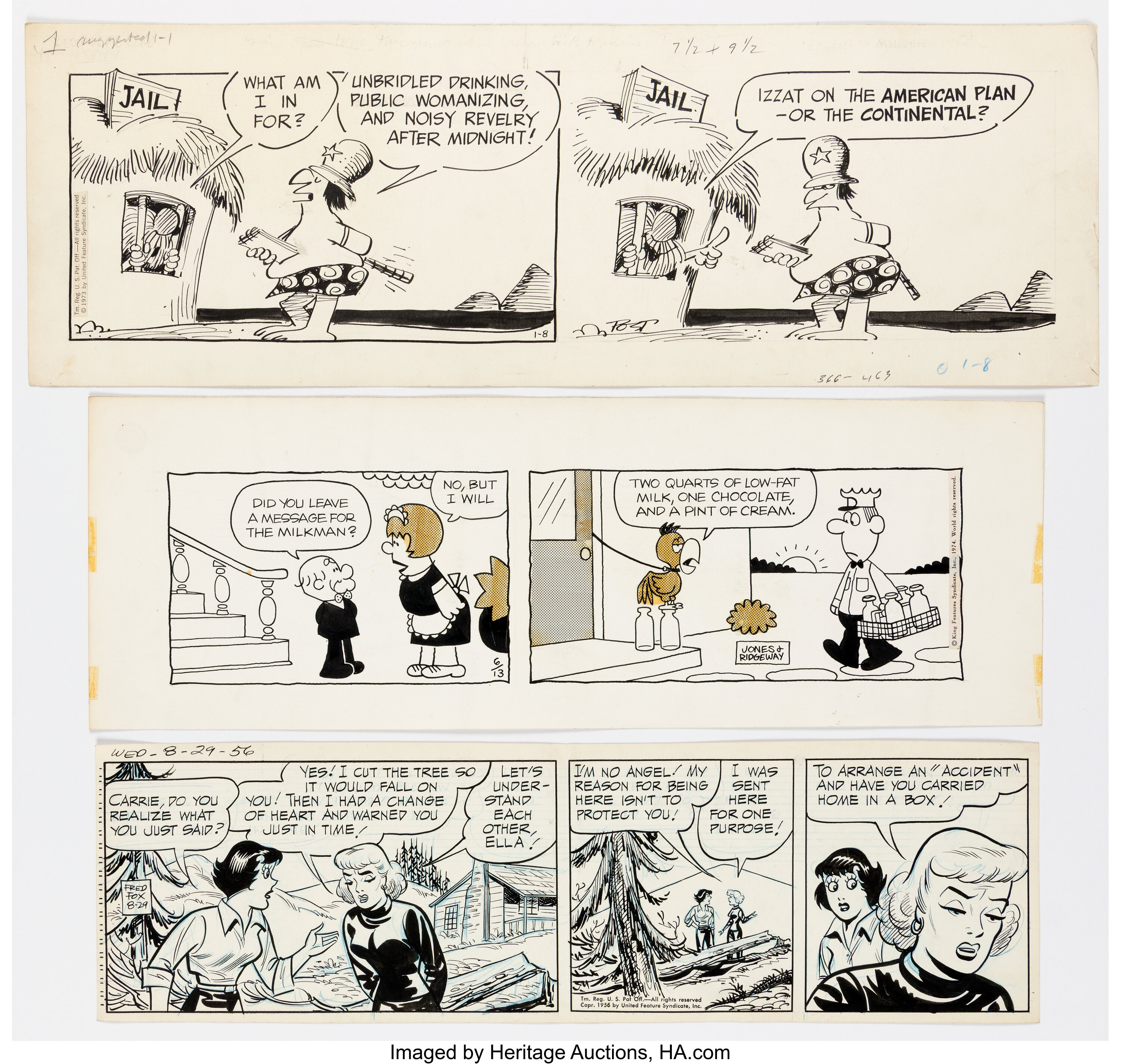 Fred Fox, Howie Post, and Frank Ridgeway - Daily Comic Strip | Lot ...