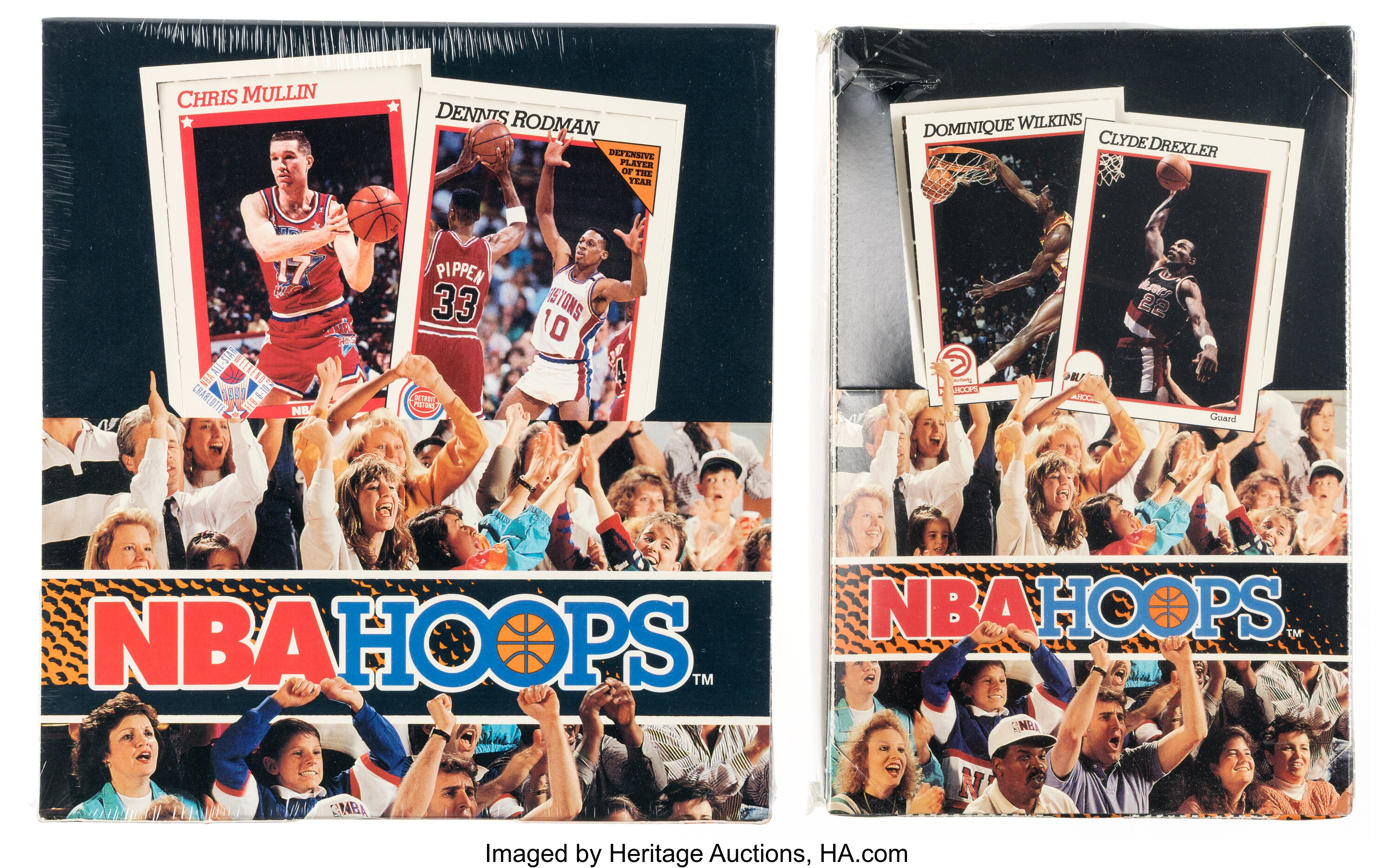 1991 NBA Hoops Basketball Series 1 Unopened Box & Unopened Rack | Lot ...