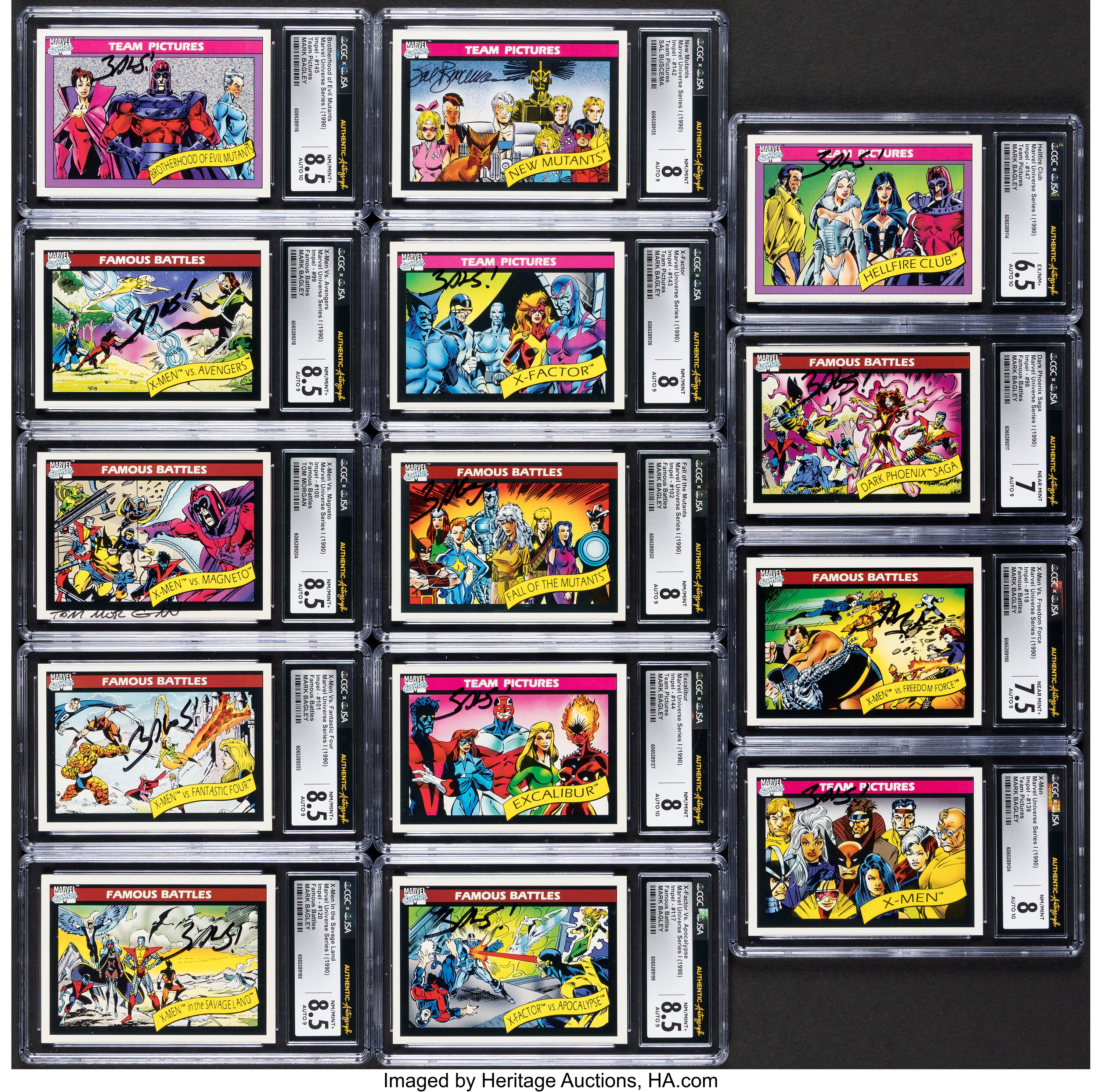 1990 Impel Marvel Universe Series 1 - Group of 14 - Signed by | Lot ...