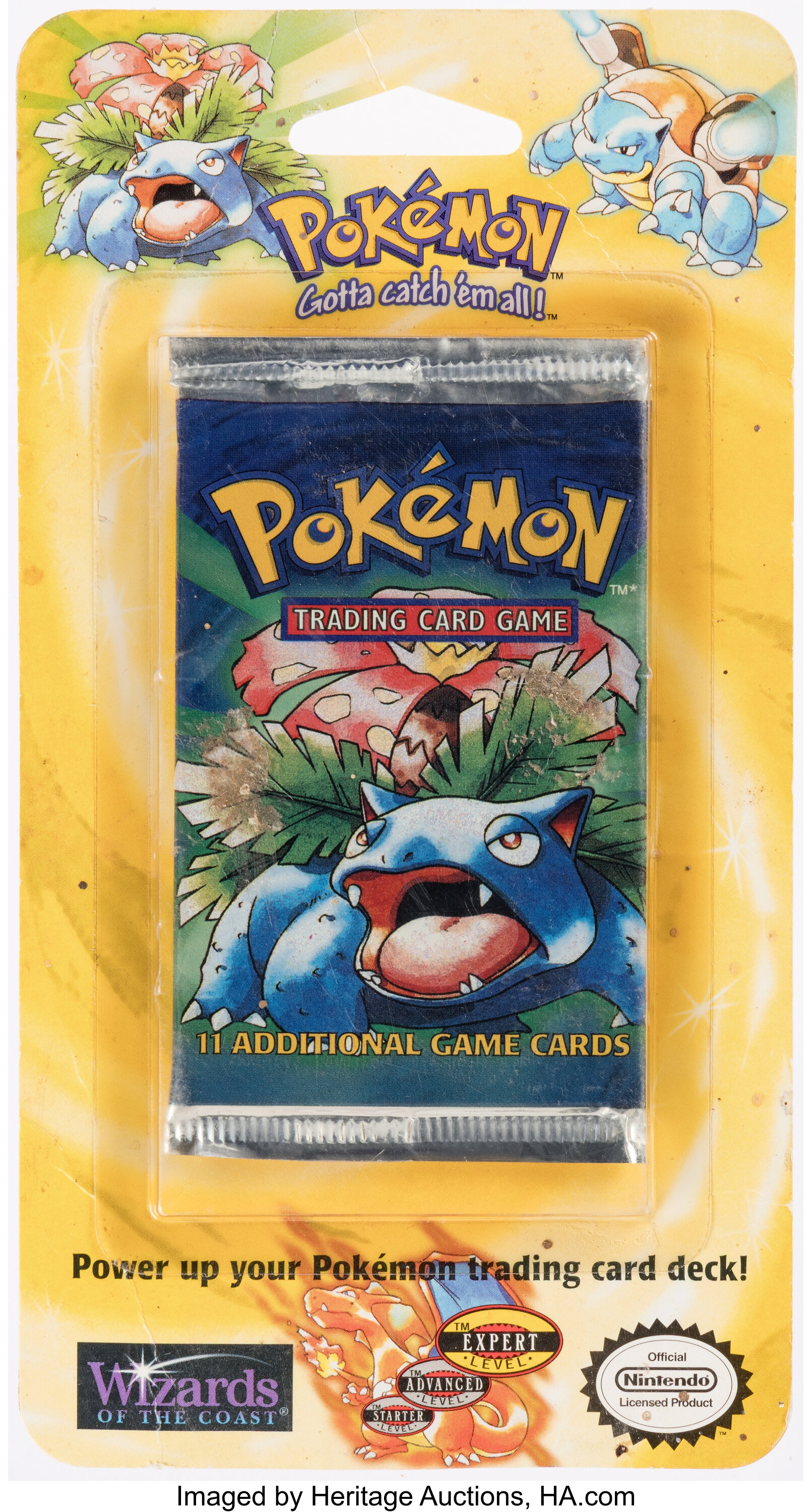 Pokémon Unlimited Base Set Sealed Blister Booster Pack (Wizards of