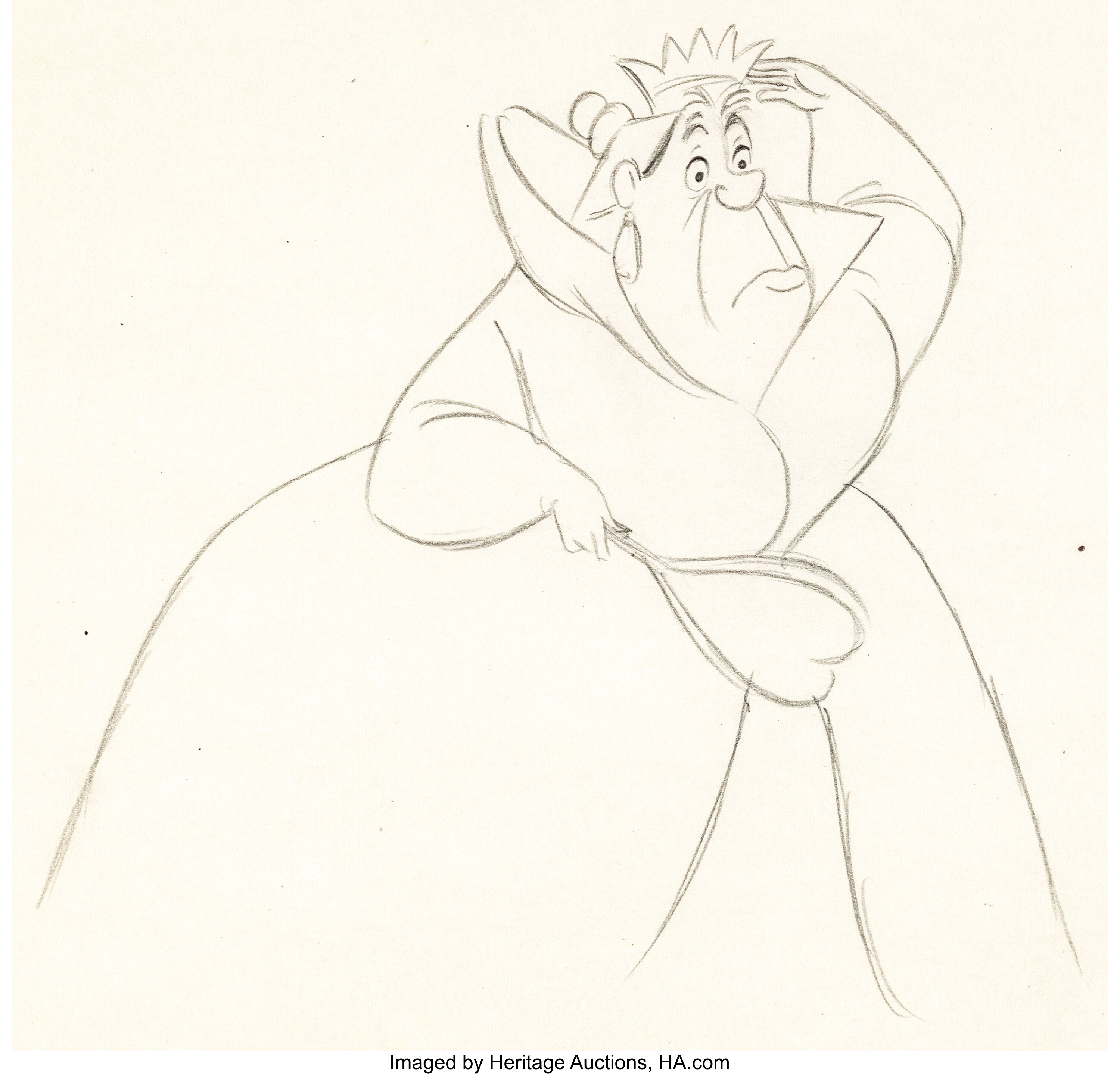 Alice in Wonderland Queen of Hearts Rough Animation Drawing (Walt | Lot ...