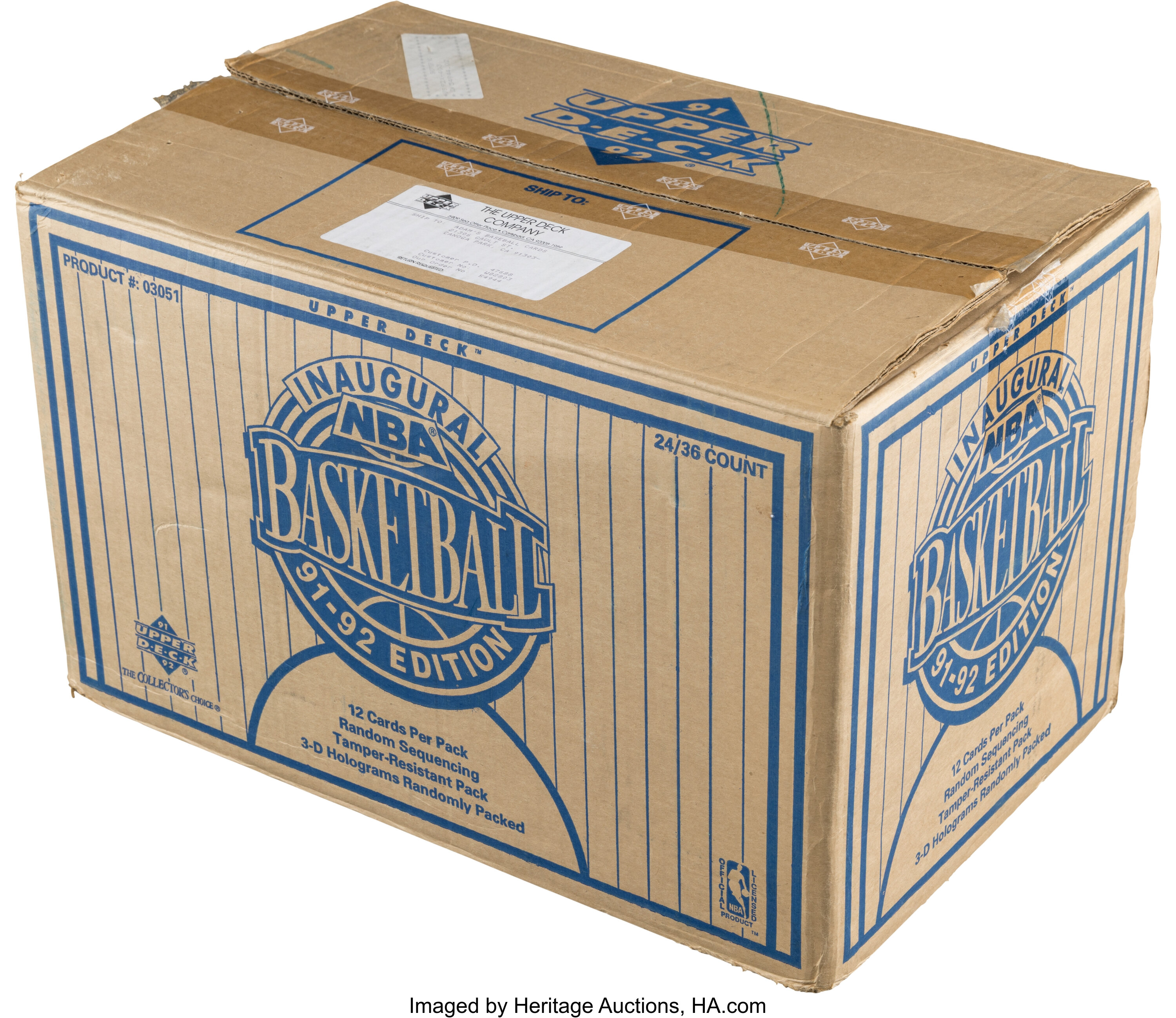 1991 Upper Deck Basketball Case With 24 Unopened Boxes.... | Lot #81675 ...