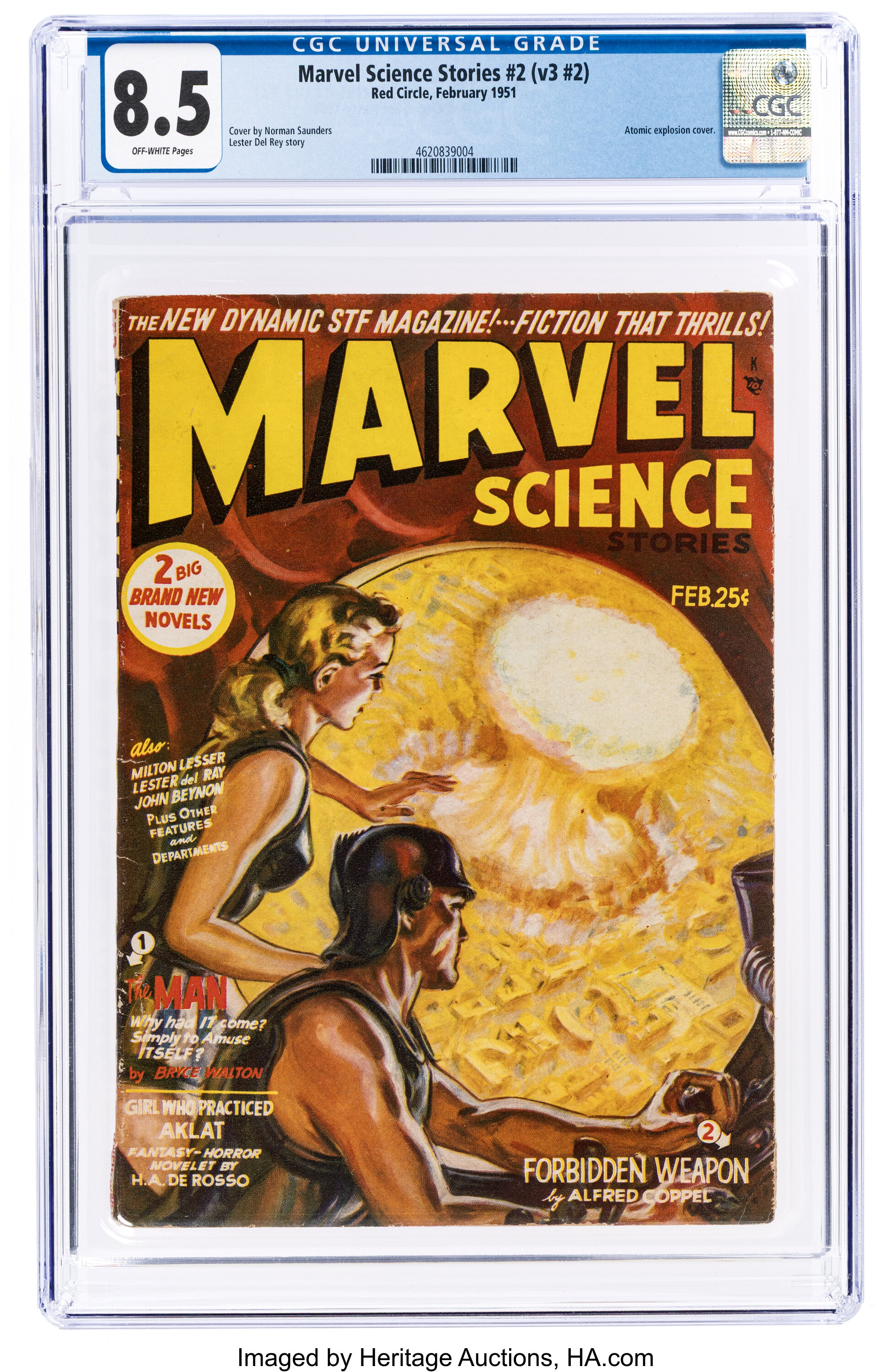 Marvel Science Stories #2 February 1951 (Red Circle) CGC VF+ 8.5 | Lot ...