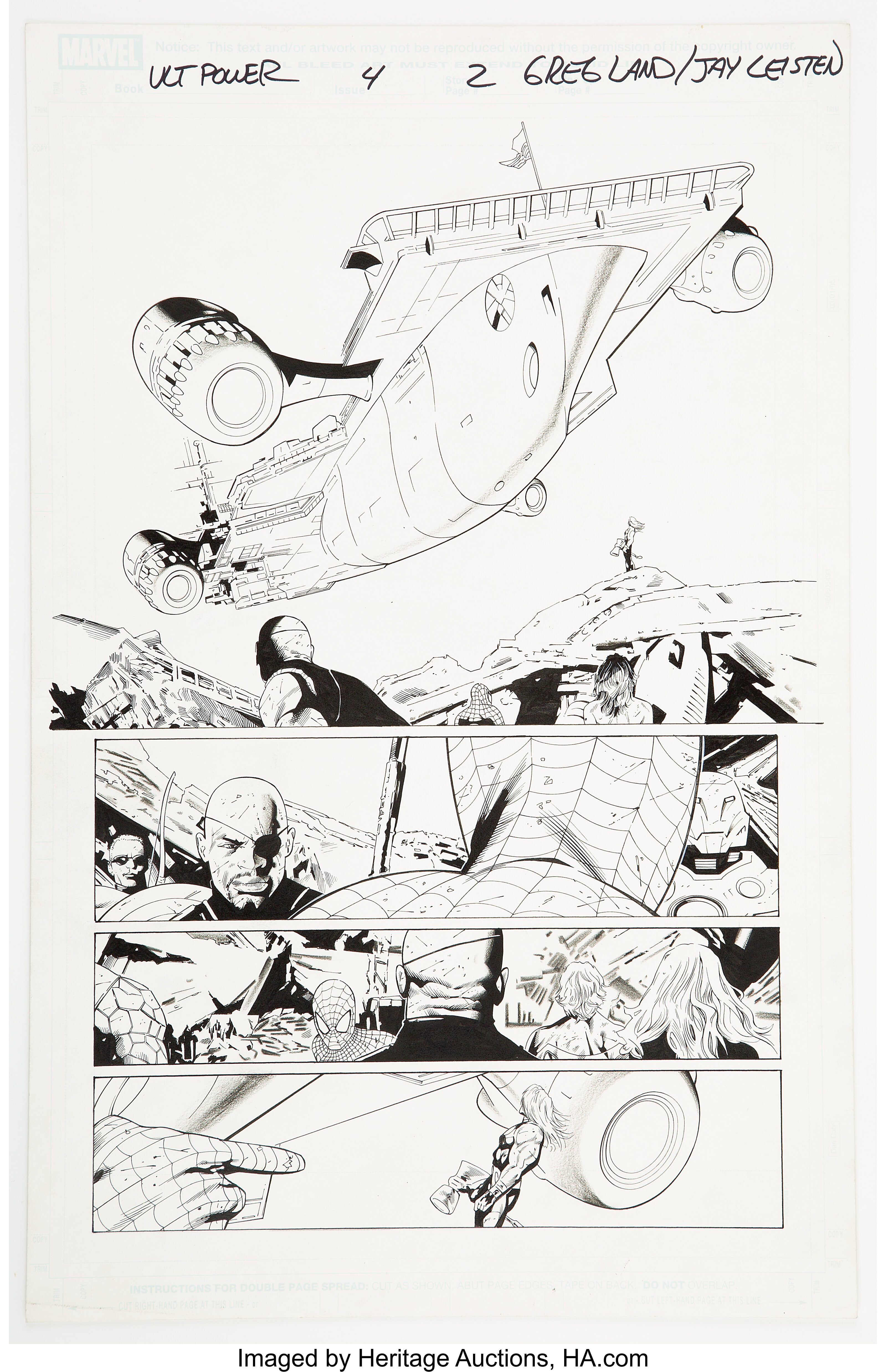 Greg Land and Jay Leisten Ultimate Power #4 Story Page 2 Original | Lot ...