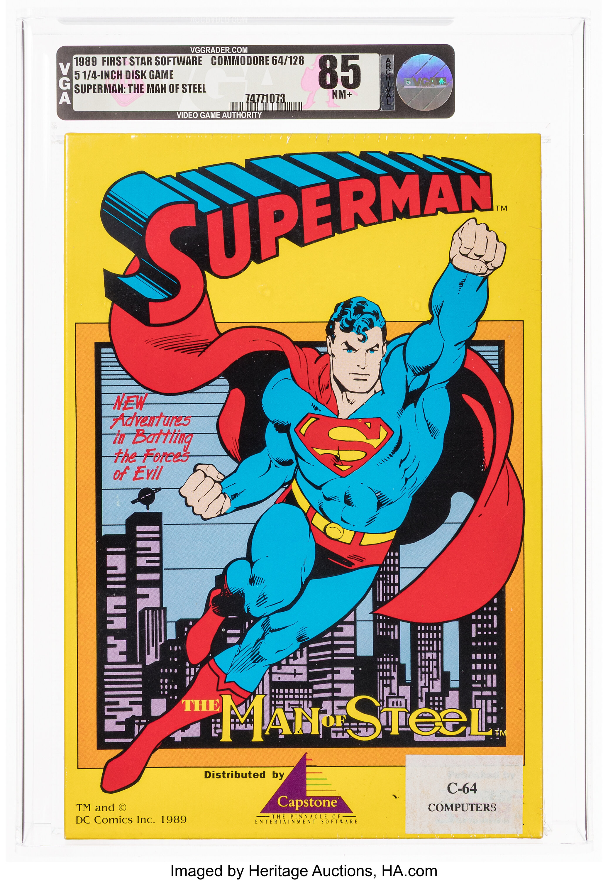 Superman: The Man of Steel - VGA 85 NM+ Sealed, C64 First Star | Lot ...