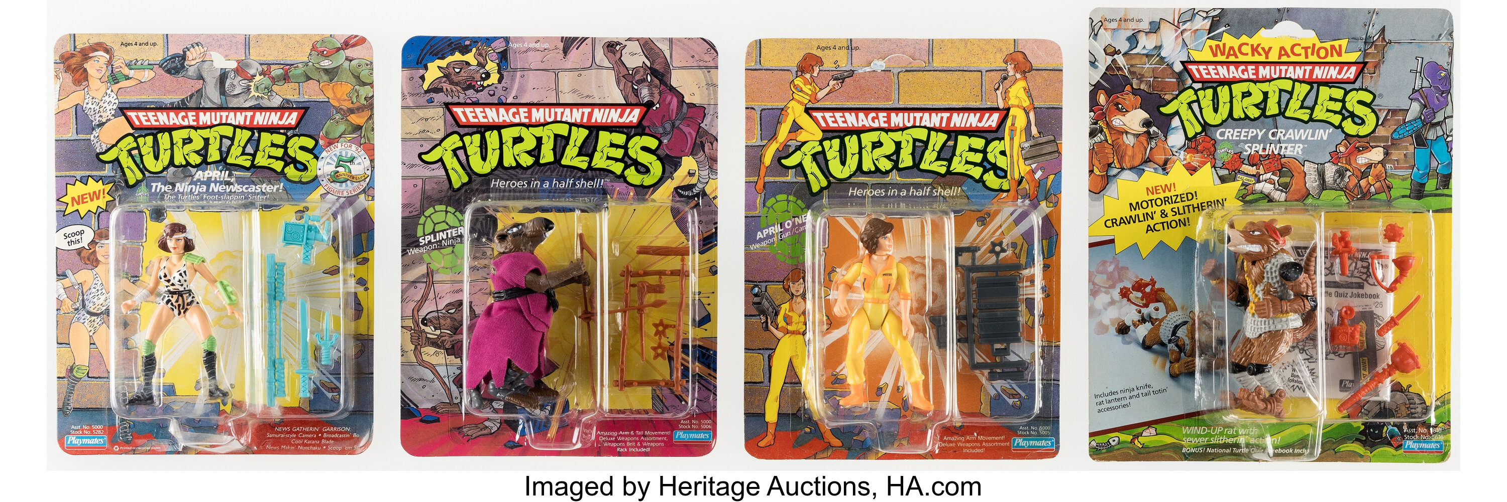 Teenage Mutant Ninja Turtles Splinter & April O'Neil MOC Figure Lot ...