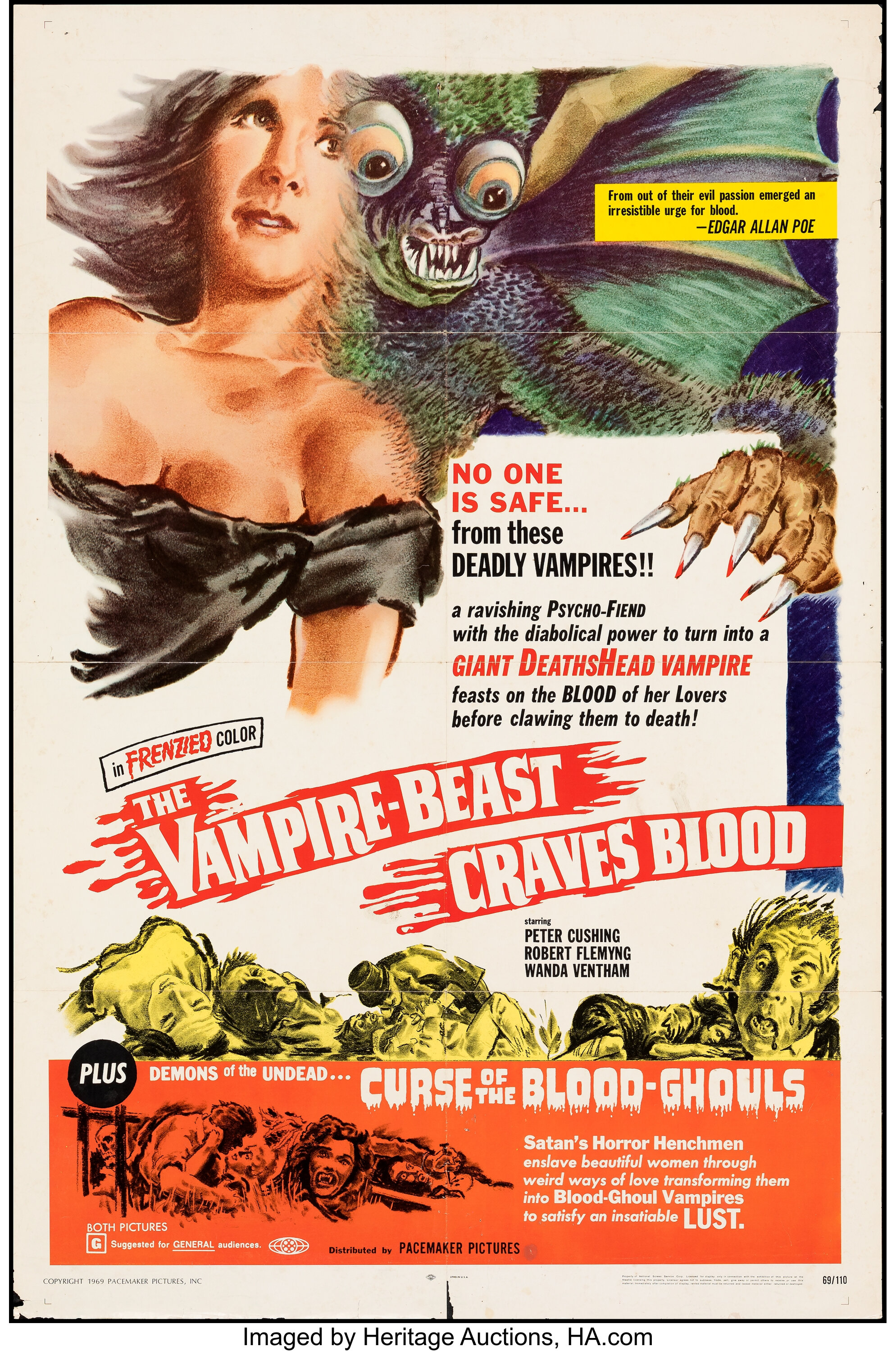 The Vampire-Beast Craves Blood/Curse of the Blood-Ghouls Combo | Lot ...