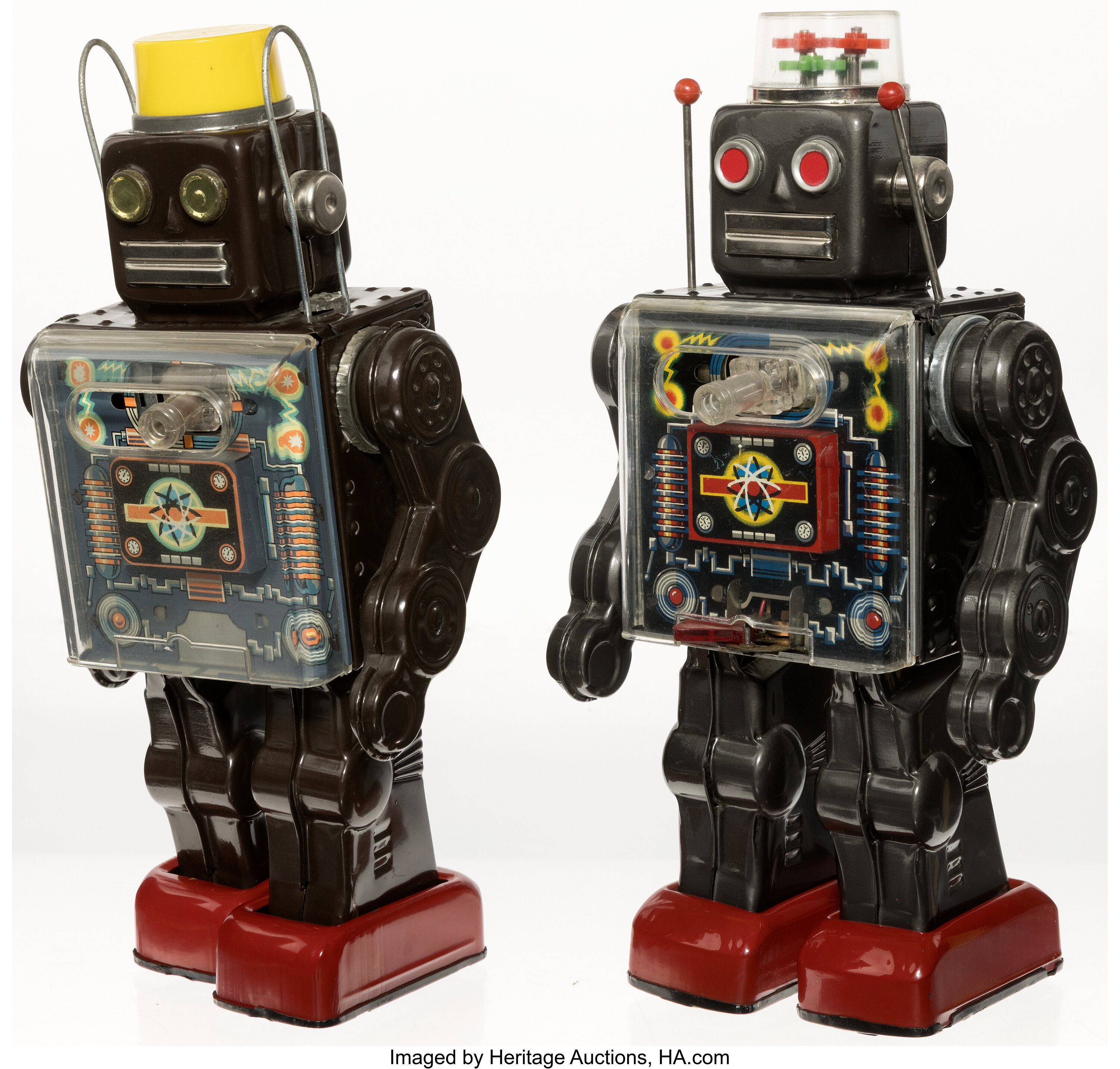 Horikawa Fighting Robots Versions 1 & 2 Battery-Operated Tin Robots ...
