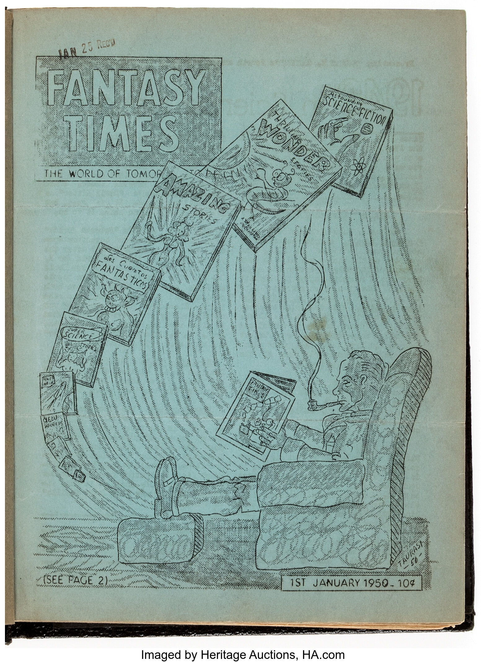 Fantasy Times Fanzine Bound Volume (James Taurasi, 1950-51).... | Lot ...