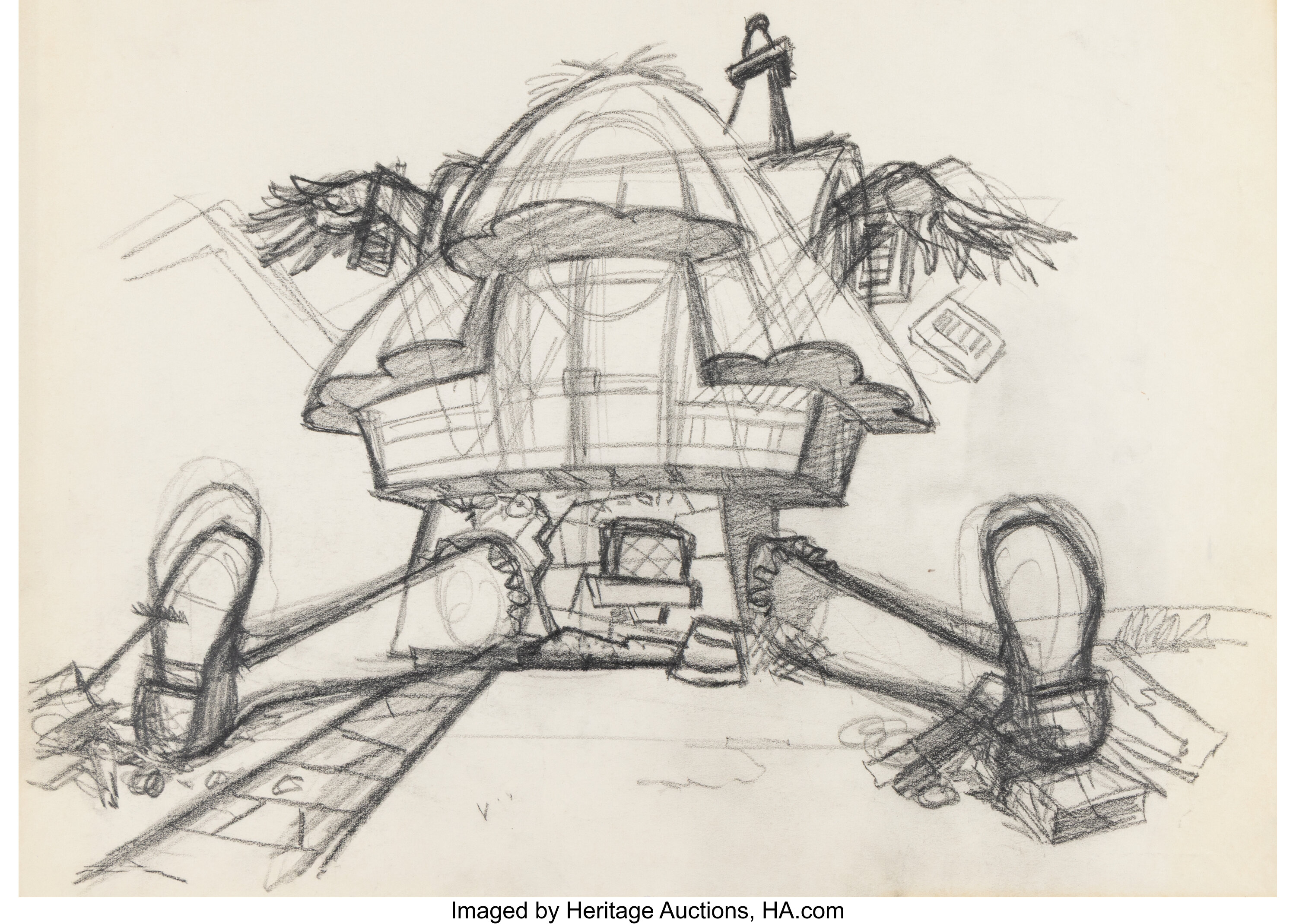 Alice in Wonderland Rare Alice Layout Drawing (Walt Disney, 1951 ...