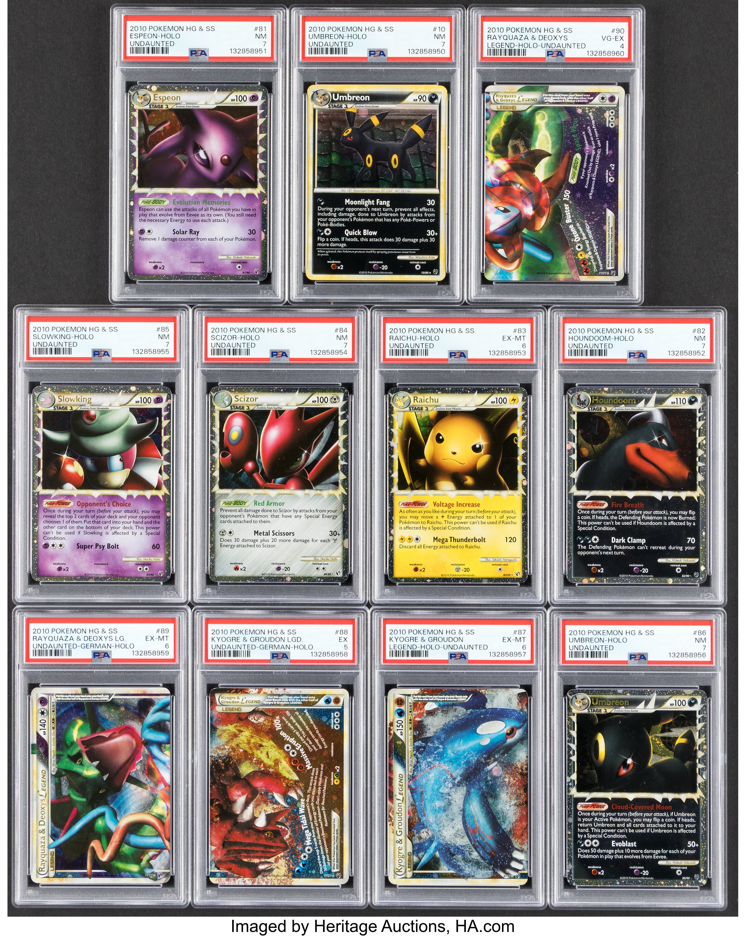 Pokémon Undaunted Complete Master Set of 171 with 11 PSA Graded | Lot ...