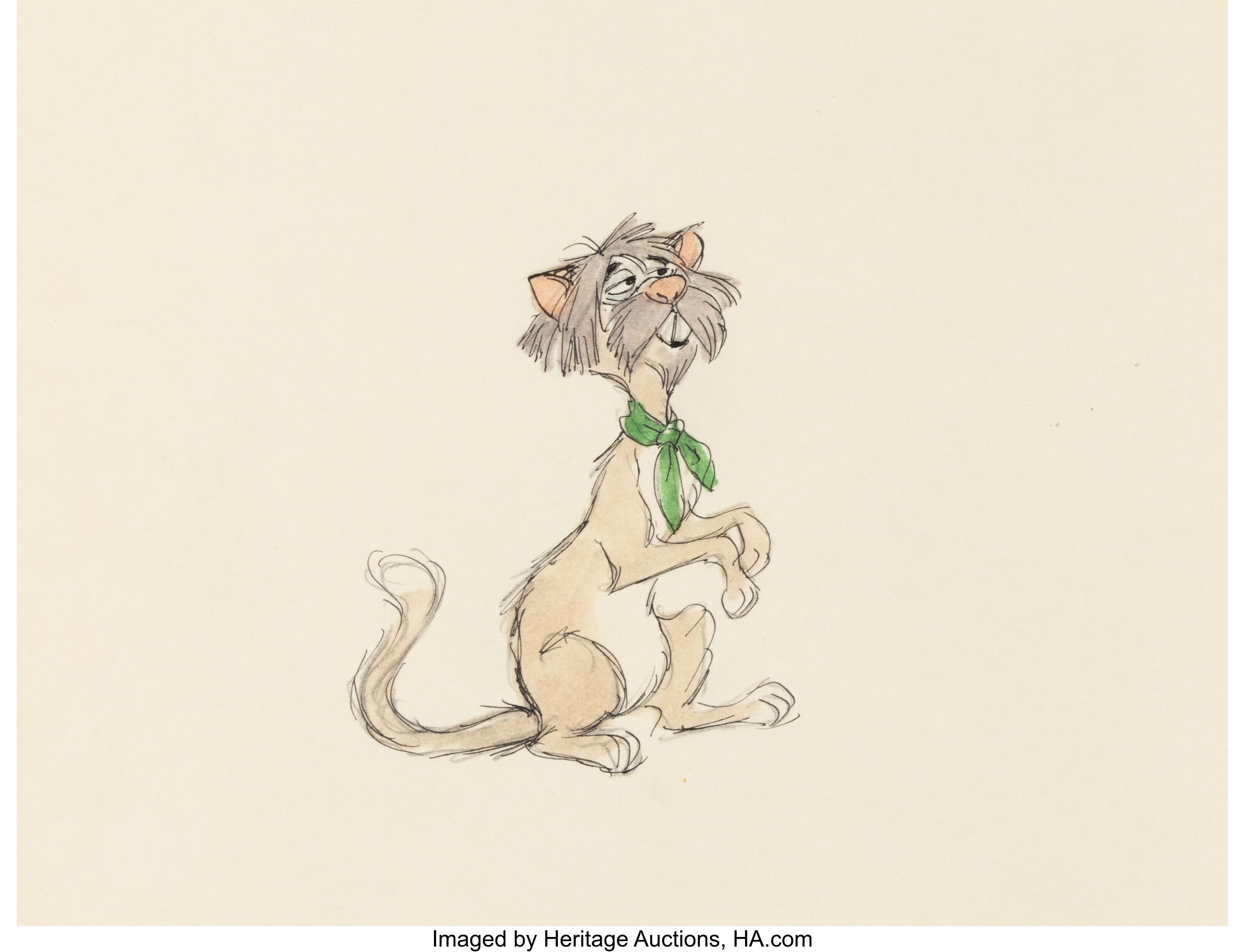 The Rescuers Rare Rufus Character Development Drawing (Walt Disney ...