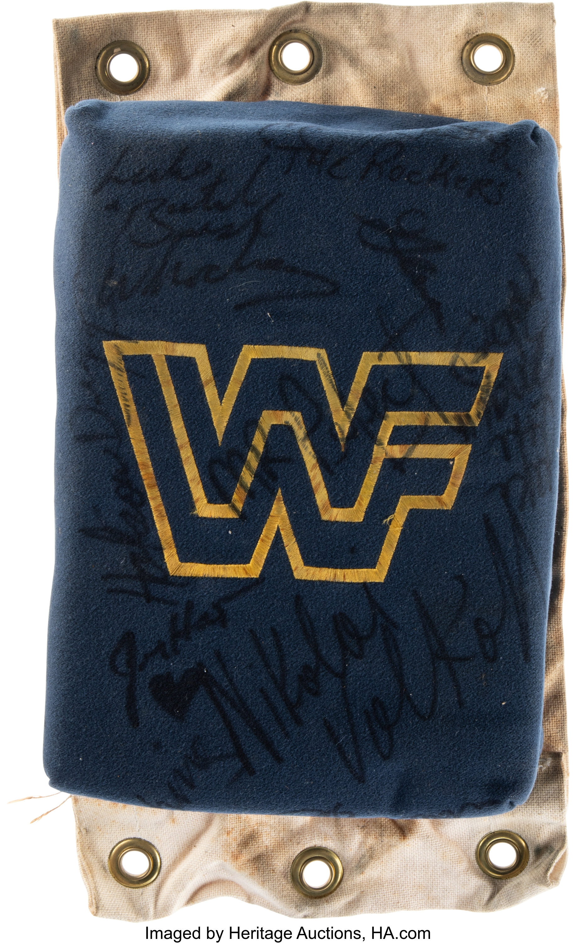 1980's WWF Match Used Multi-Signed Turnbuckle Signed by Rick Rude ...