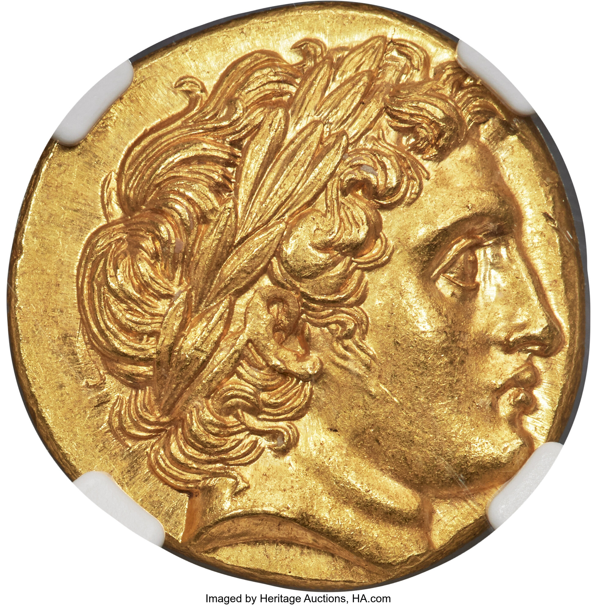 Macedonian Kingdom Philip II AV stater NGC Choice MS