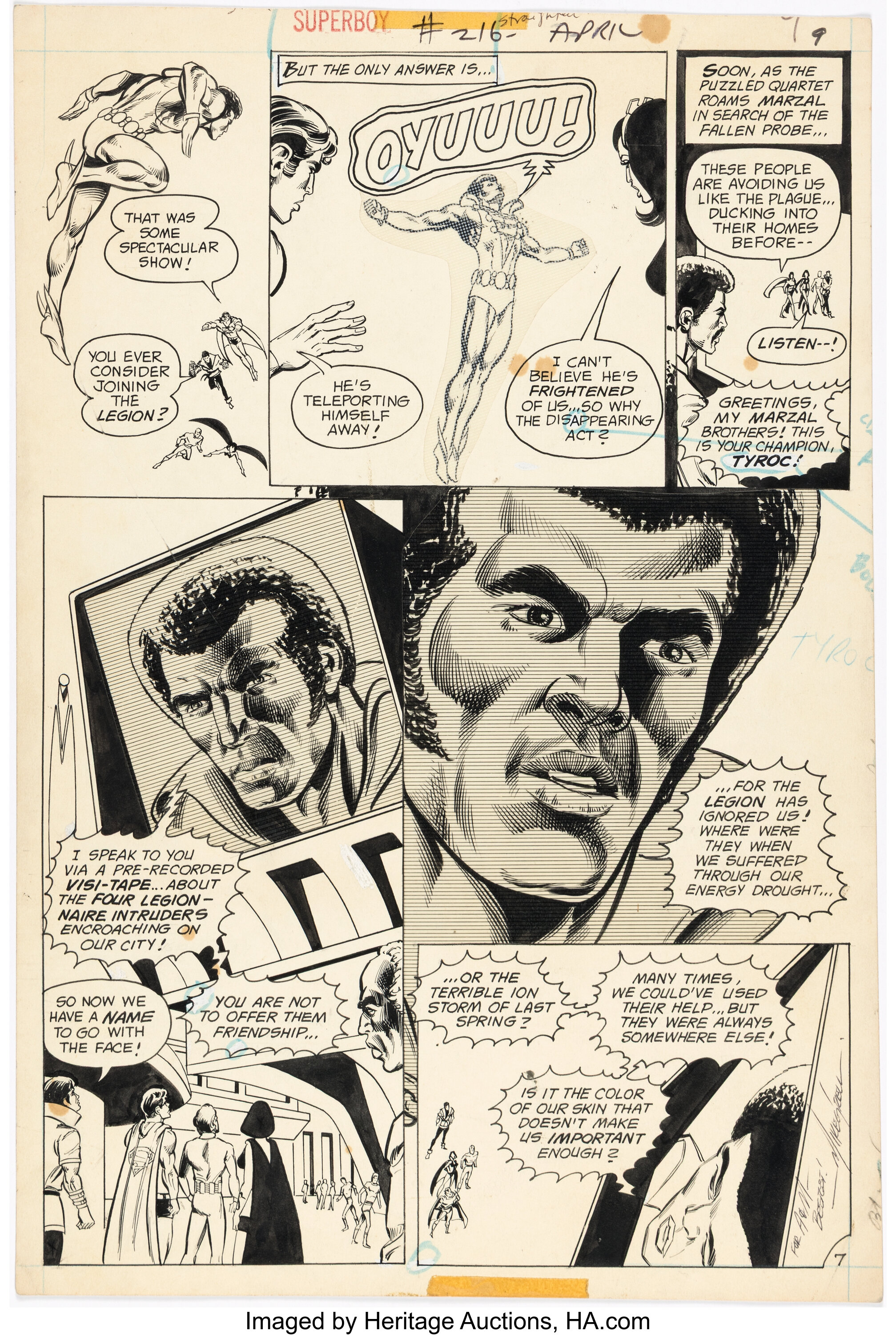 Mike Grell Superboy #216 Tyroc First Appearance Issue Story Page 7 ...