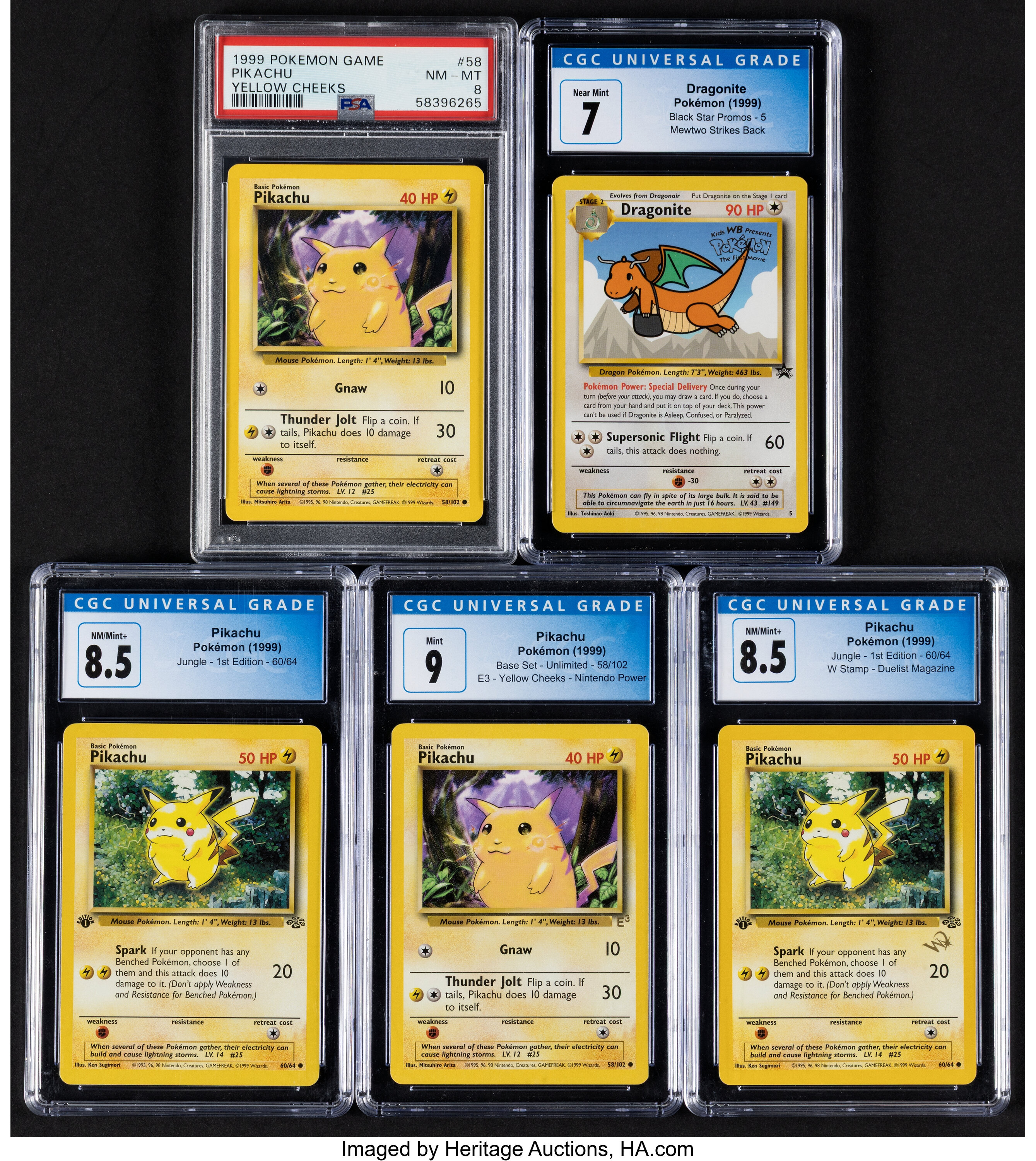 Pokémon Variety Sets Group of 5 CGC/PSA Graded Trading Card Game | Lot ...