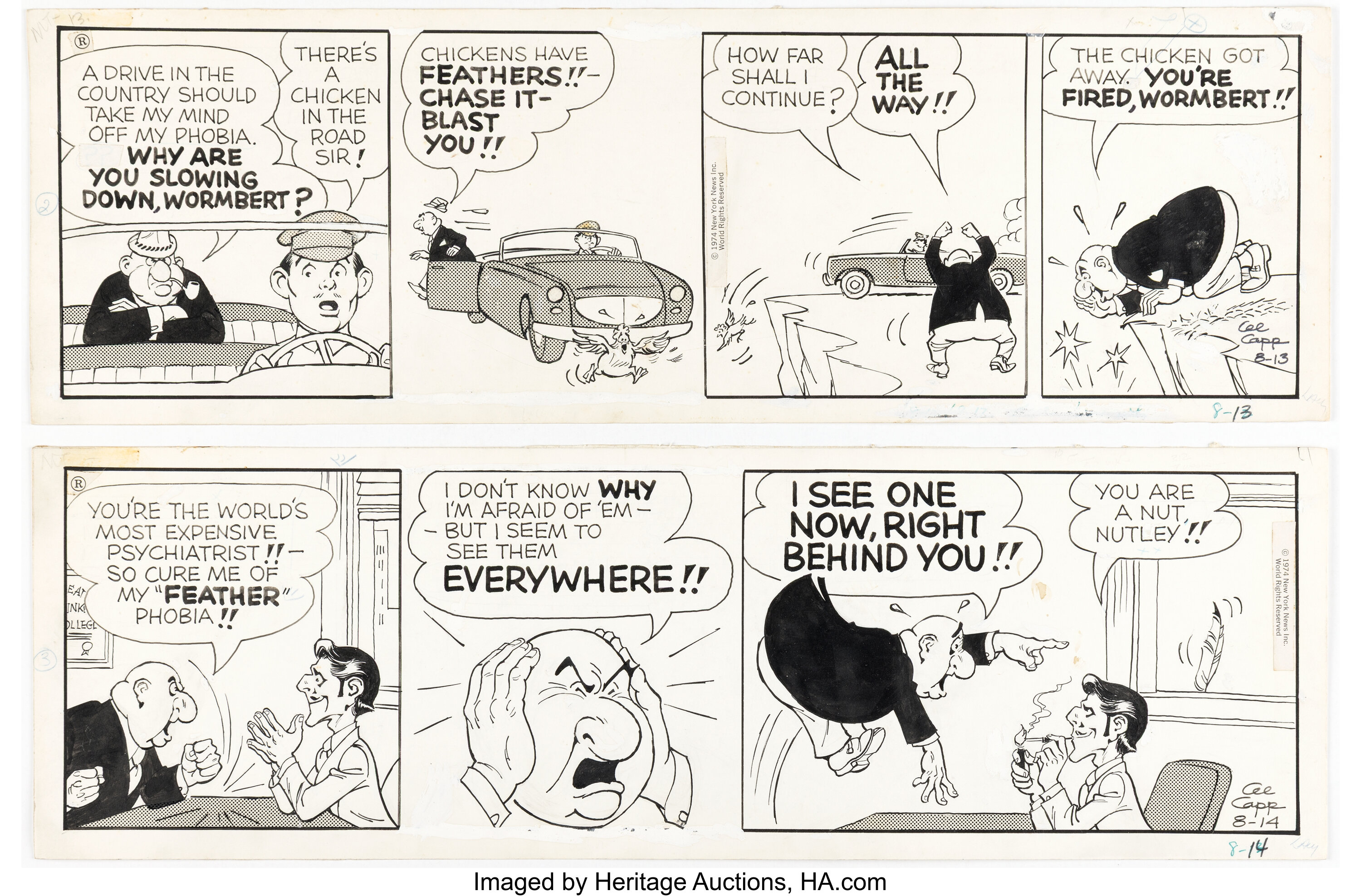 Al Capp Li'l Abner Consecutive Daily Comic Strips Original Art | Lot ...