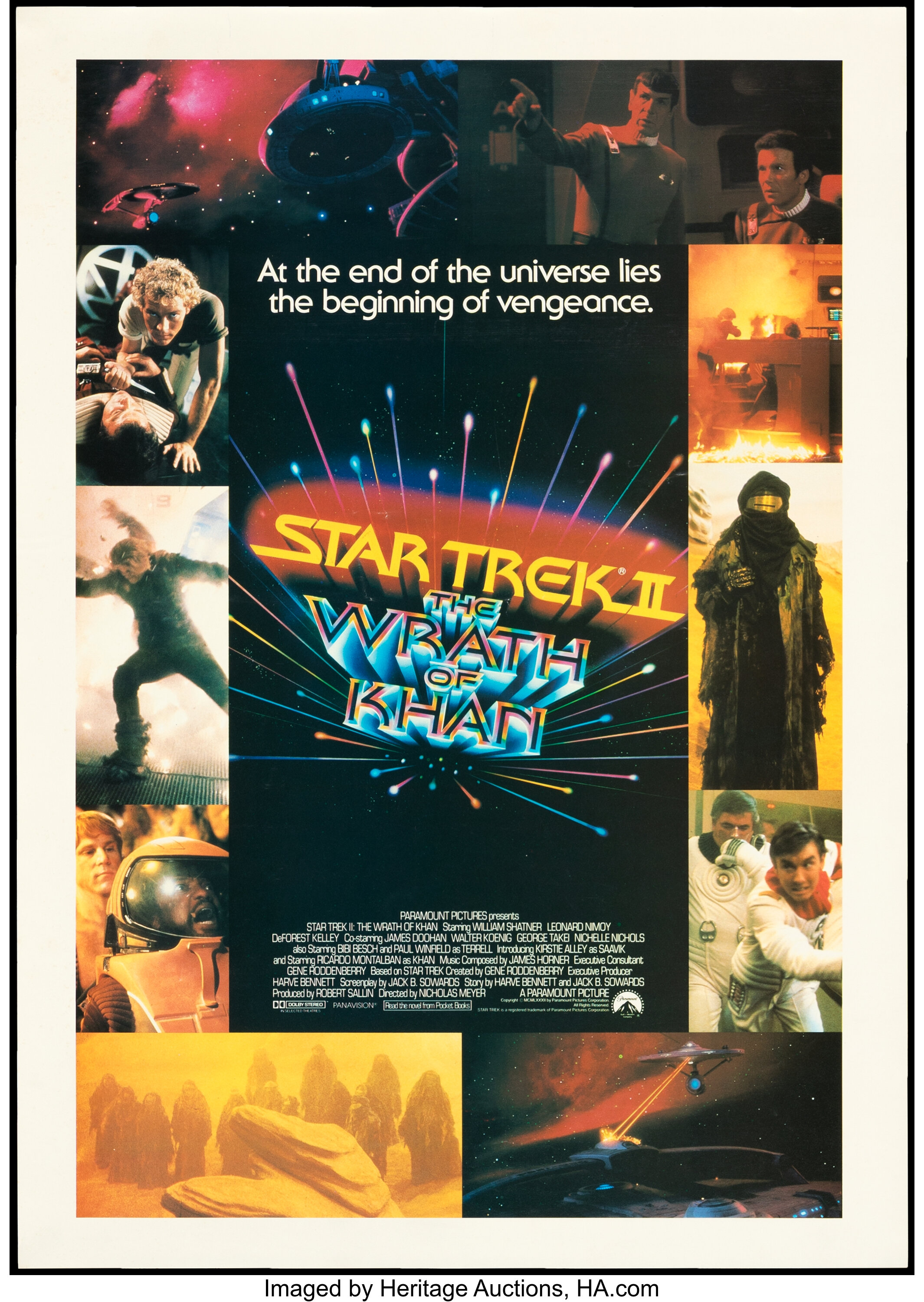 Star Trek II: The Wrath of Khan (Paramount, 1982). Rolled, Very | Lot ...