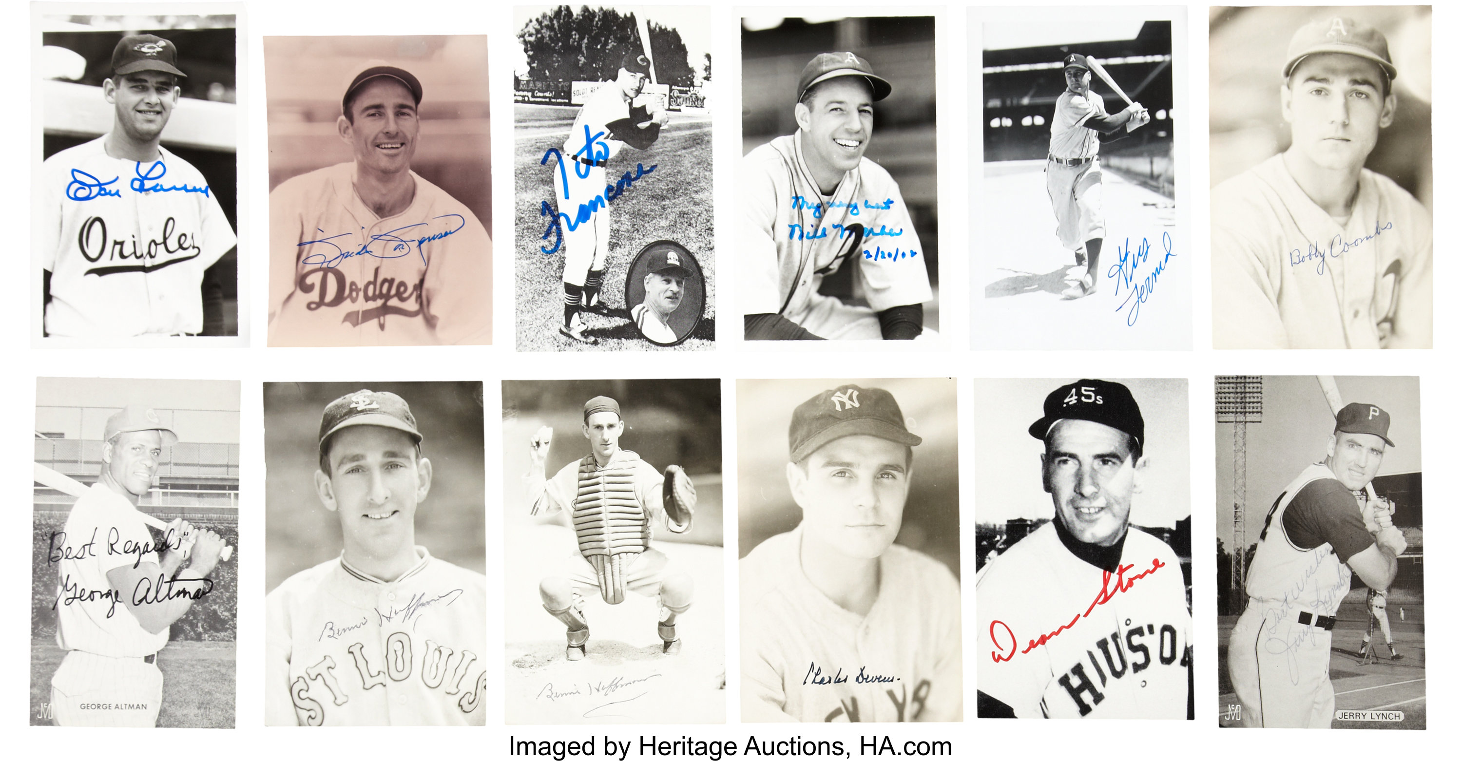 Vintage Baseball Stars Signed Postcards Lot Of 24.... Baseball | Lot ...