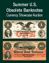 Catalog cover for 2024 August 4 Summer US Obsolete Banknotes Currency Showcase Auction