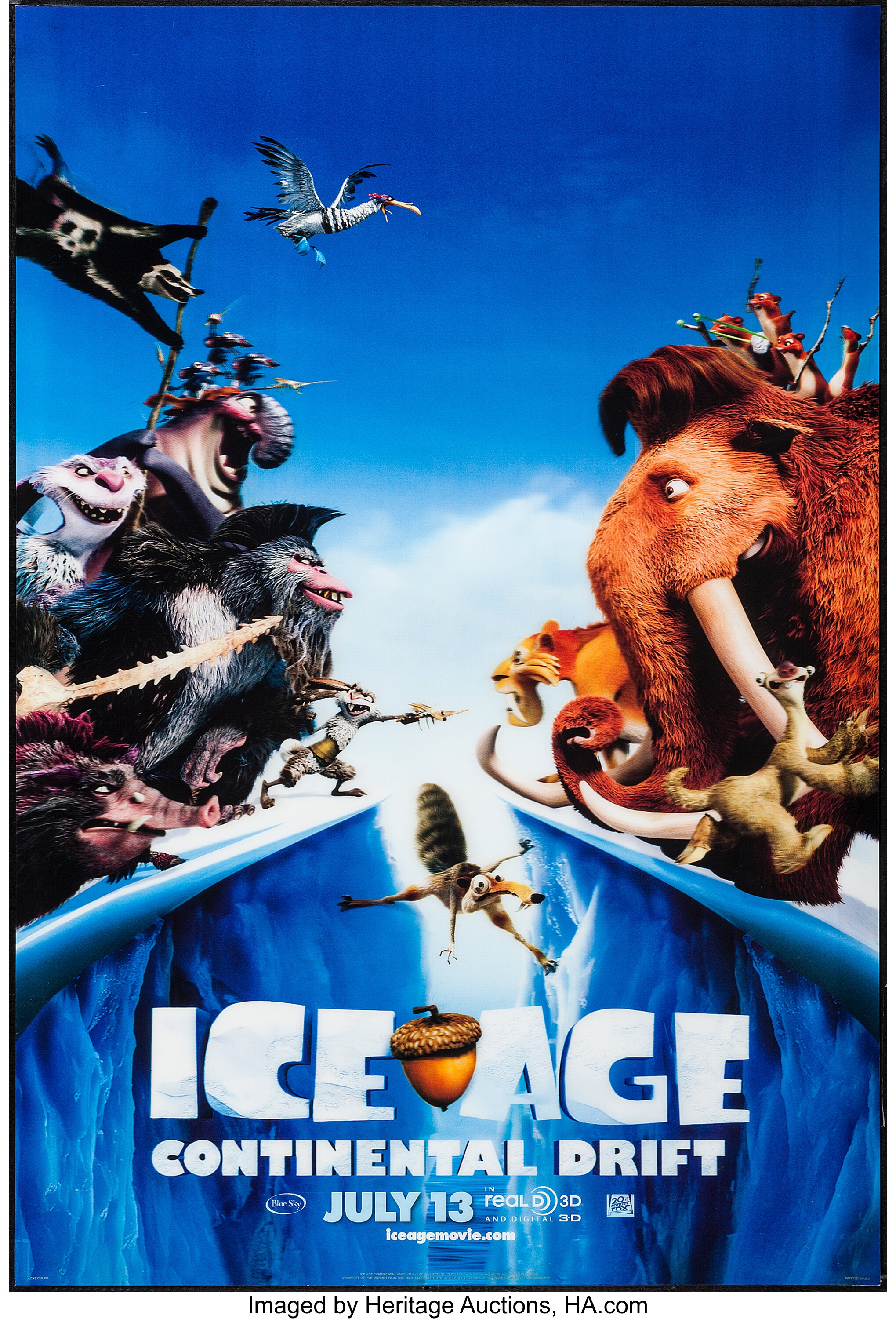 Ice Age Continental Drift 20th Century Fox 2012 . Lenticular