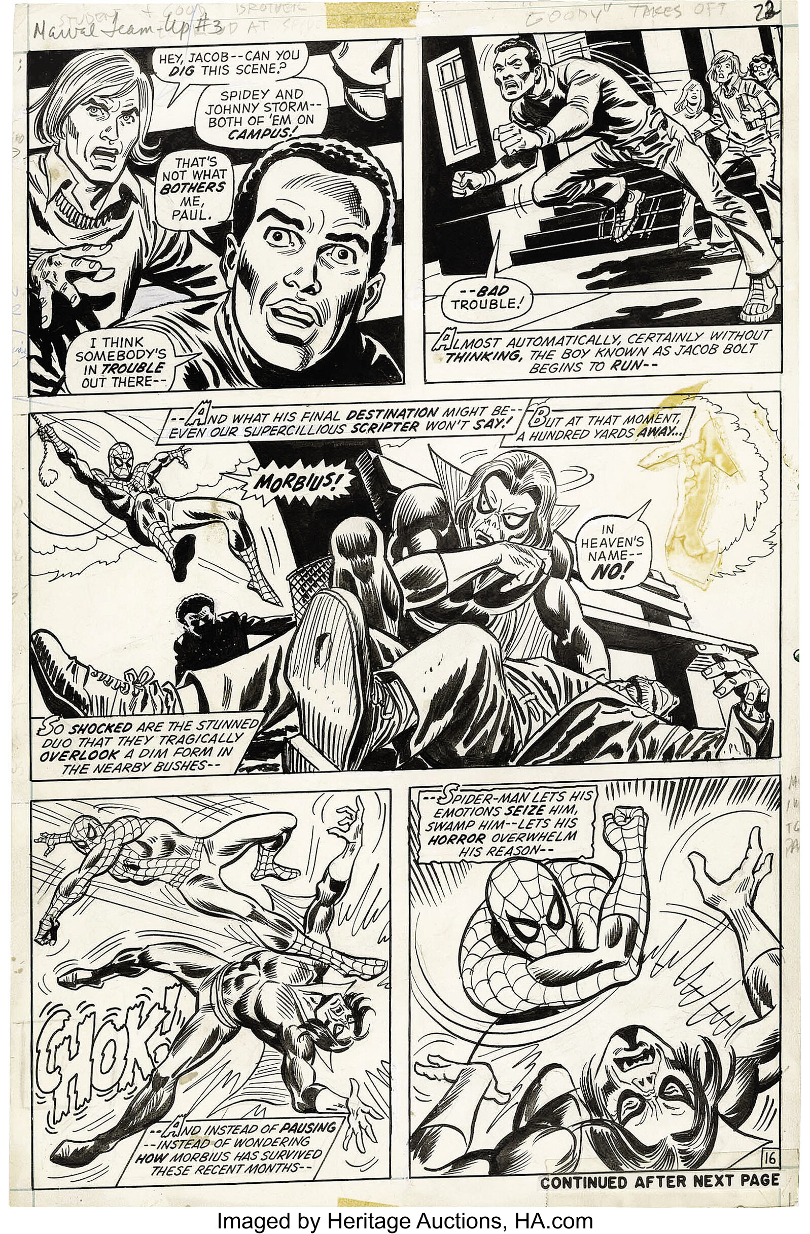 Ross Andru and Jim Mooney - Marvel Team-Up #2, page 16 Original Art ...