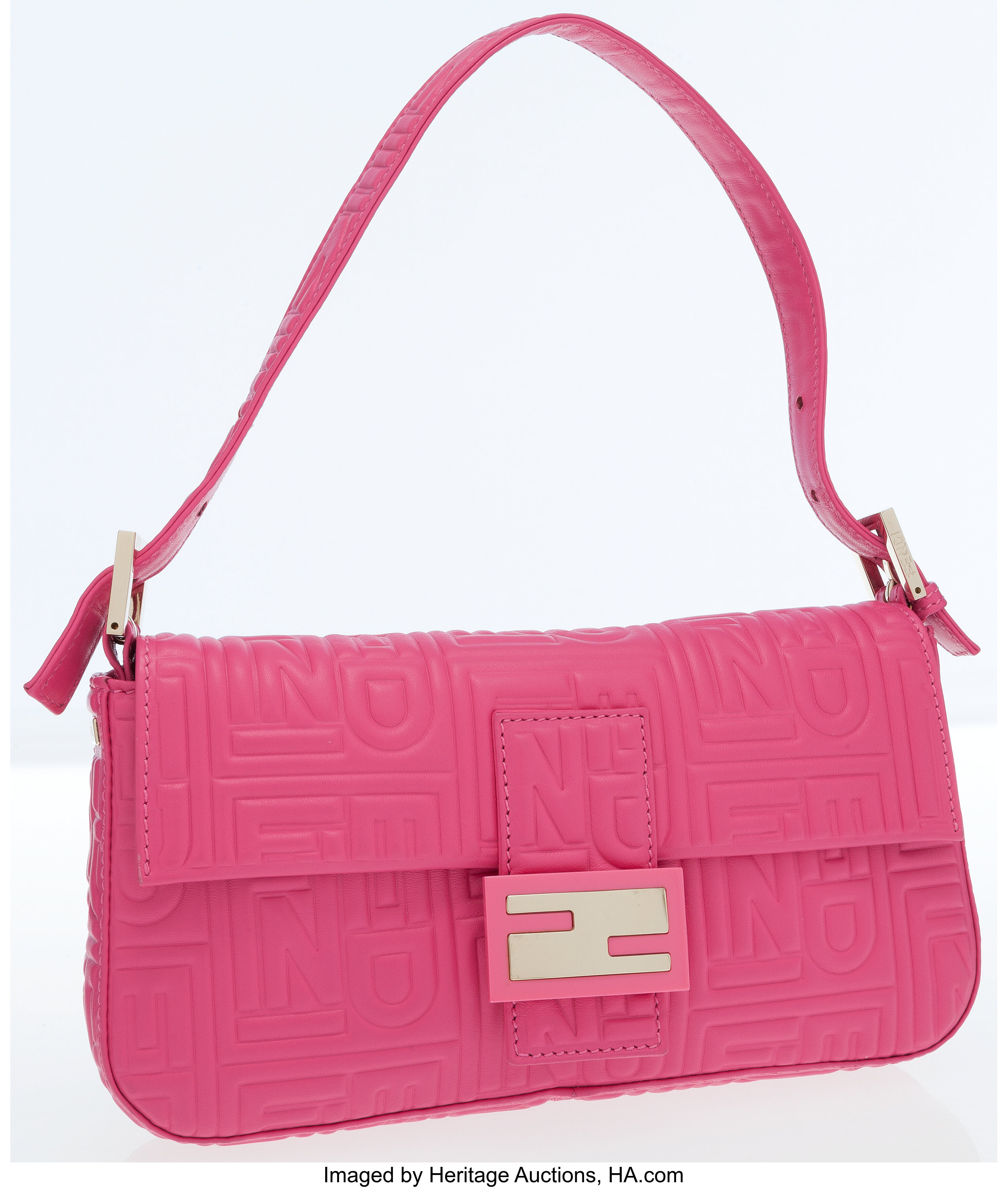 Charitybuzz: Fendi First Medium Pink Leather Bag