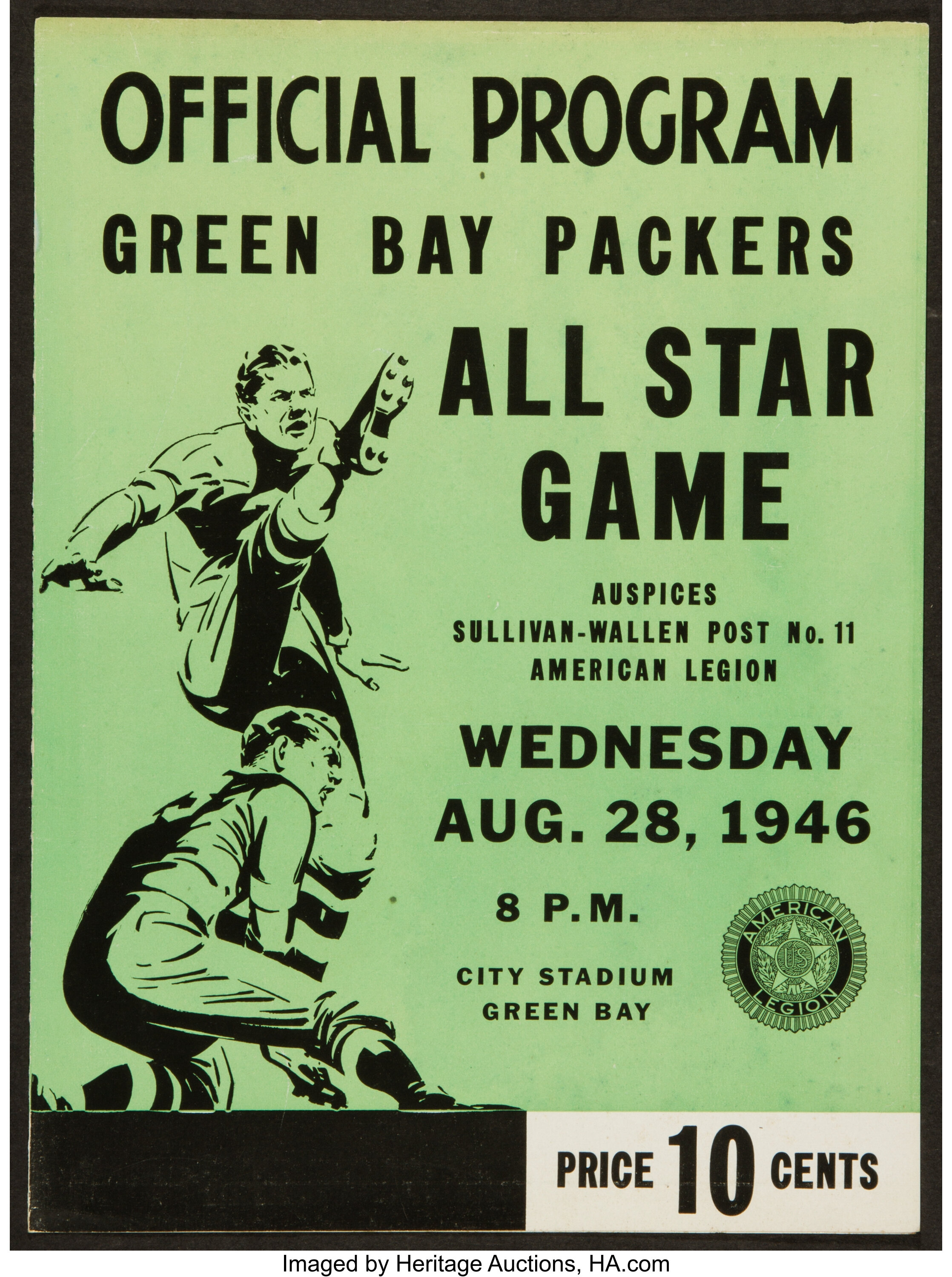 Green Bay Packers Vintage Program 3 Poster