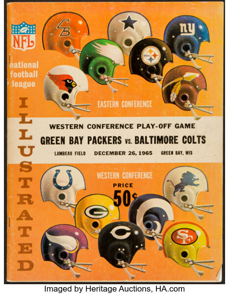 NFL Program: Green Bay Packers vs. Baltimore Colts (December 26