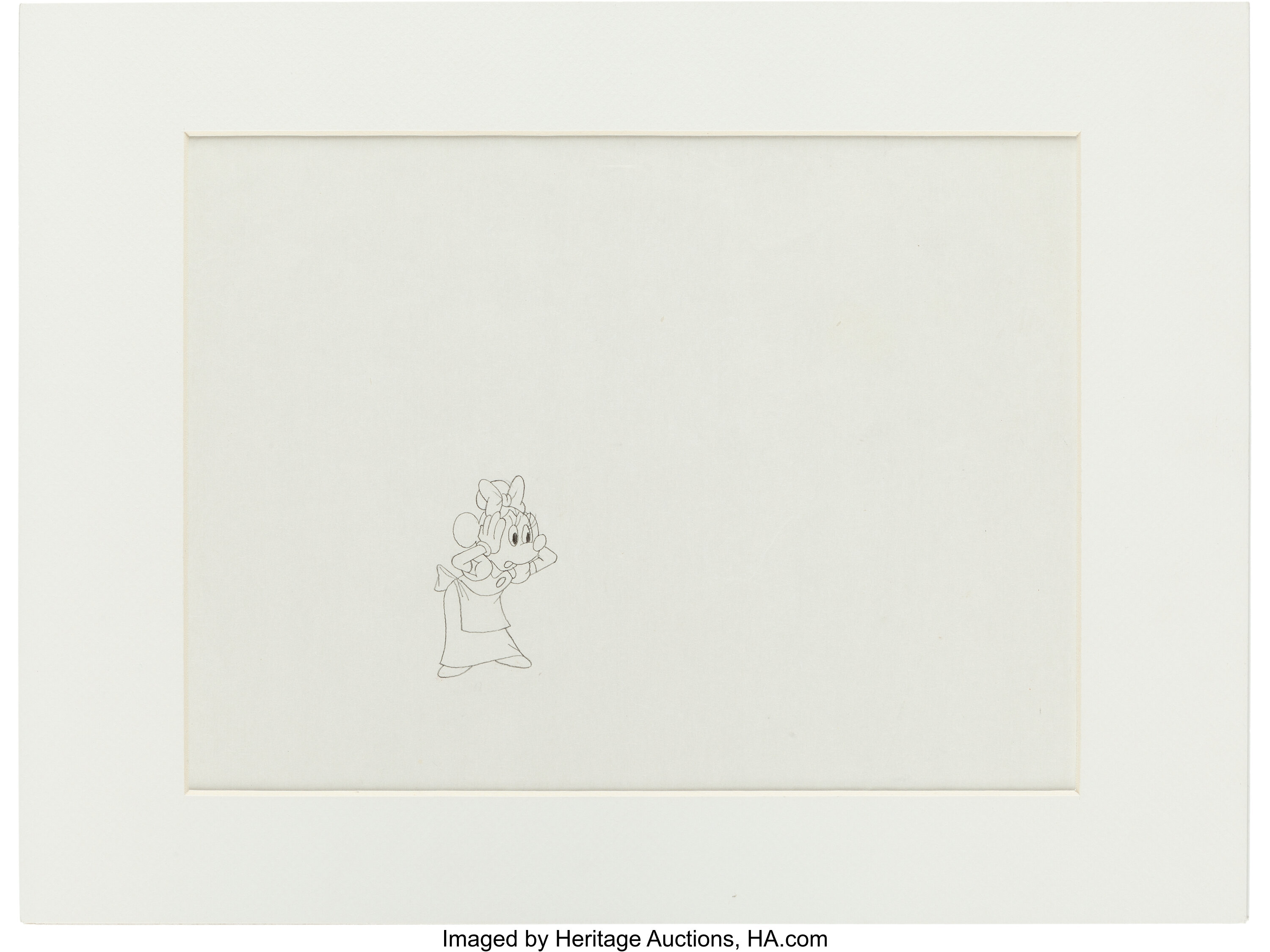 Minnie Mouse Production Drawing Animation Art (Disney, undated ...