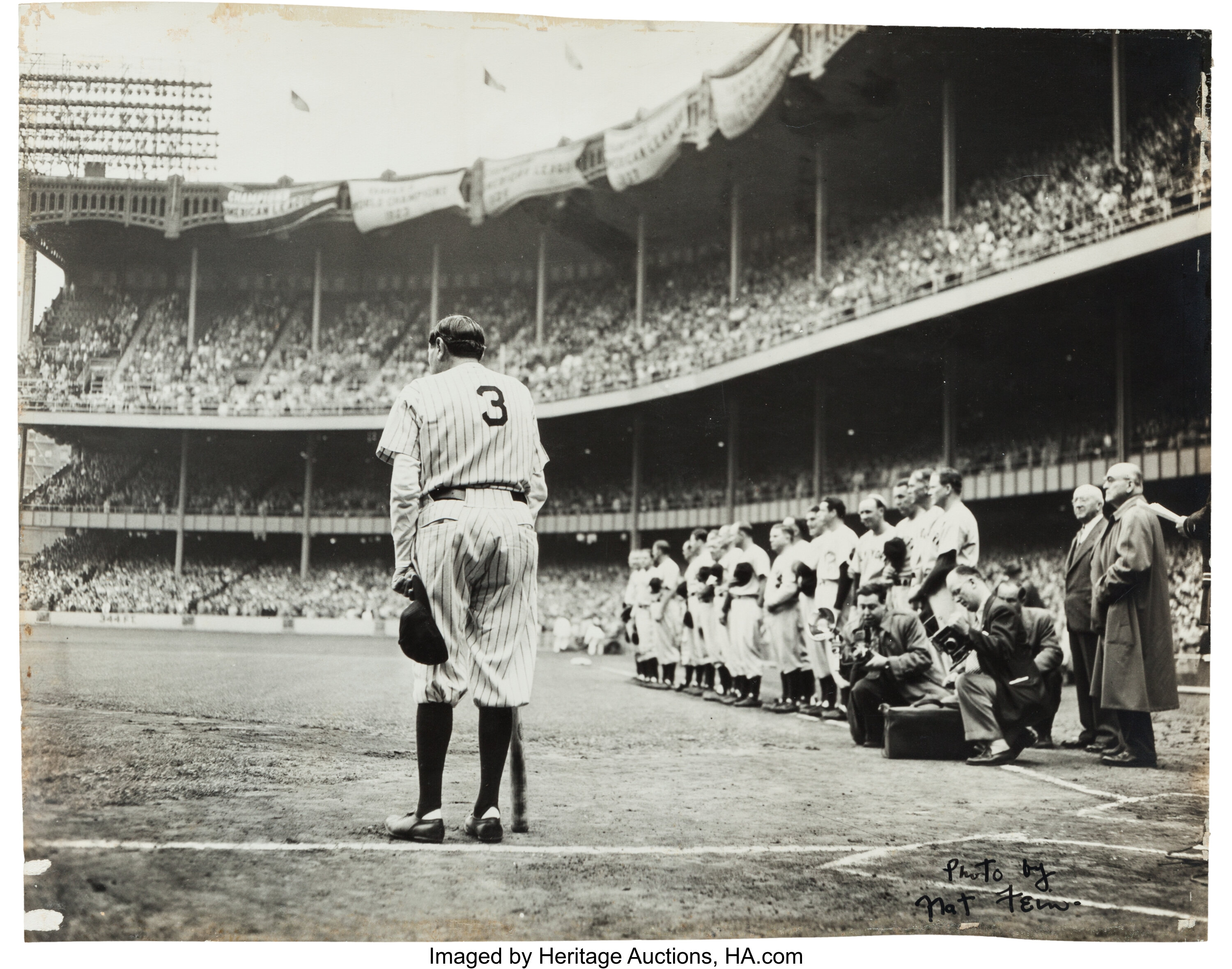 Babe Ruth Stands at Miami Field, March 16, 1920' Photographic Print, Art.com