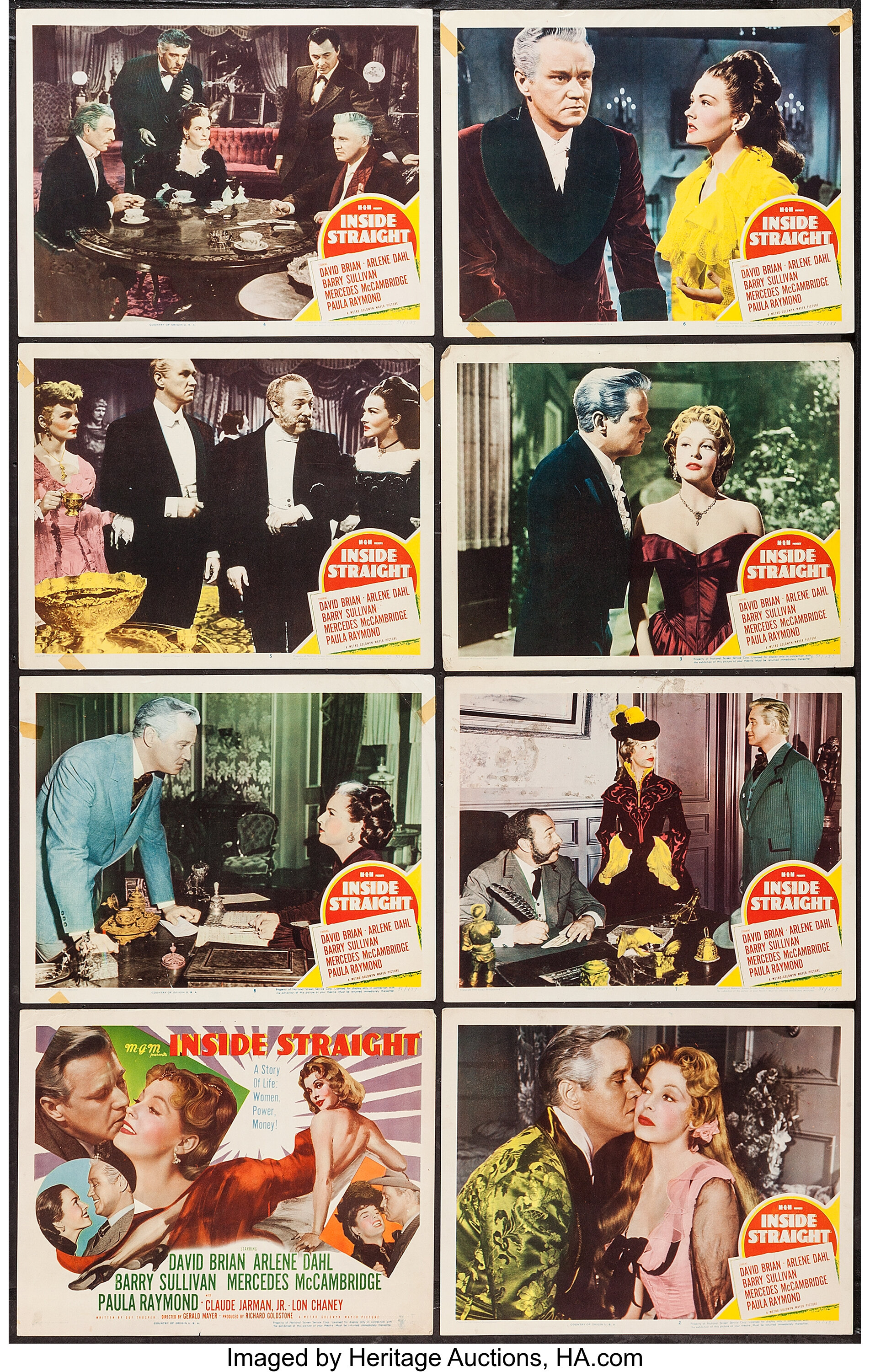 Inside Straight (MGM, 1951). Lobby Card Set of 8 (11