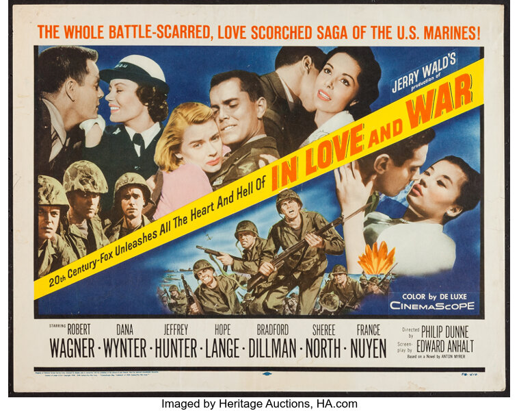 In Love And War Other Lot th Century Fox 1958 Half Sheets Lot Heritage Auctions