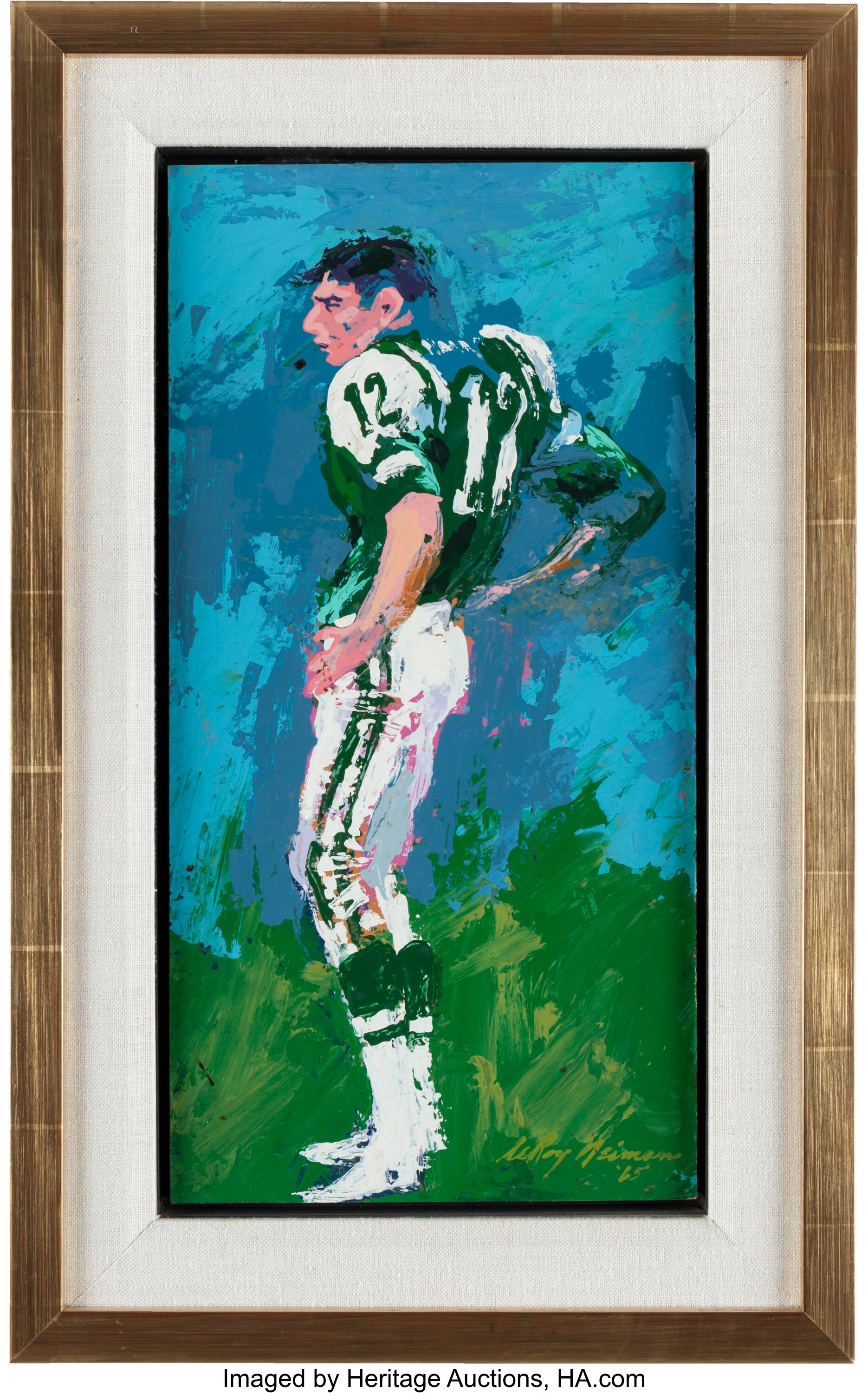 1965 Joe Namath Original Painting by LeRoy Neiman.... Football | Lot ...