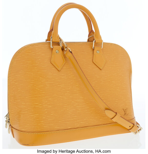 Sold at Auction: Louis Vuitton, Louis Vuitton Yellow Epi Leather