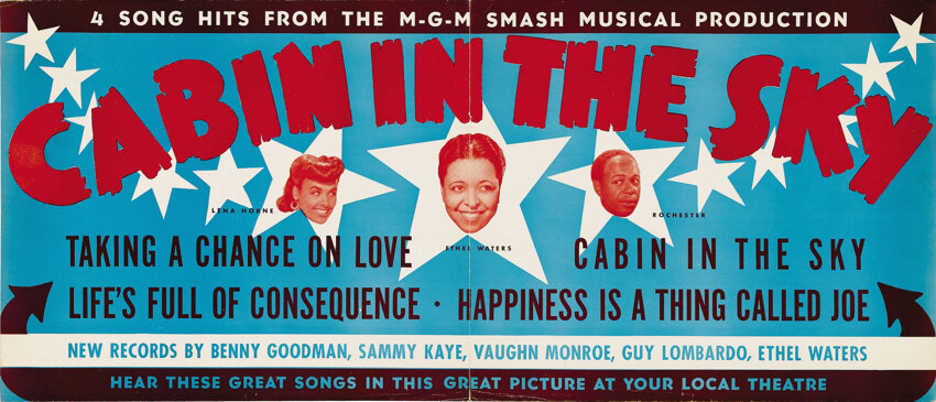 Cabin In The Sky Mgm 1943 Small Paper Banner 21 5 X 9