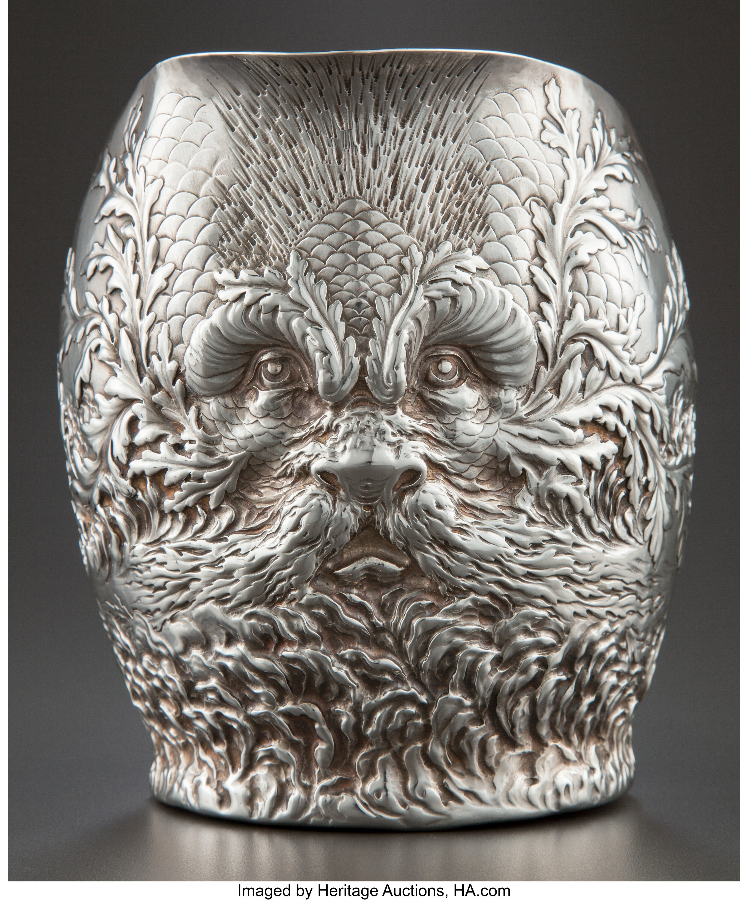 Gorham Silver Mirror In Antique Us Sterling Silver Brushes