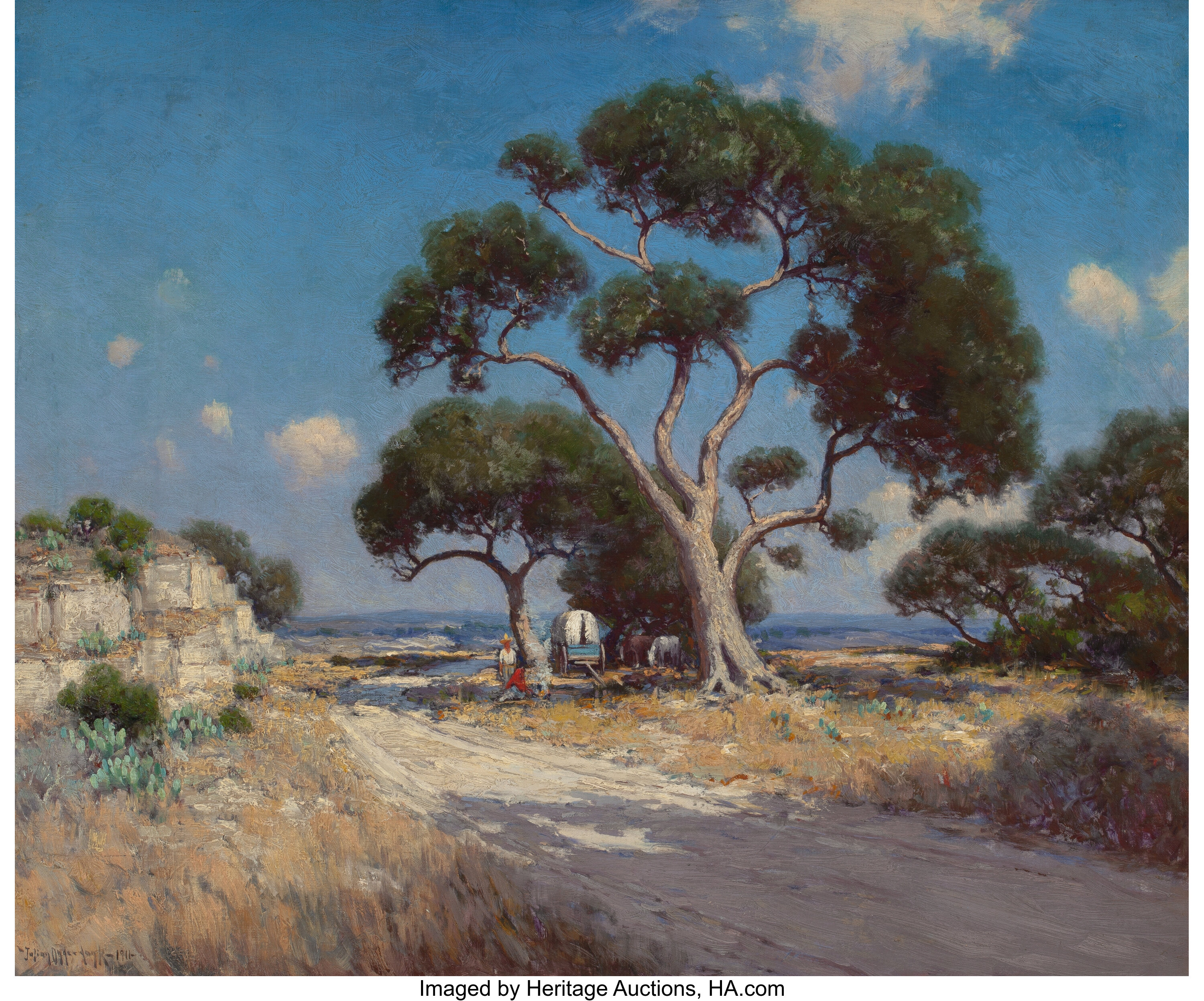 Julian Onderdonk American 1882 1922 On The Old Blanco Road Lot 76001 Heritage Auctions