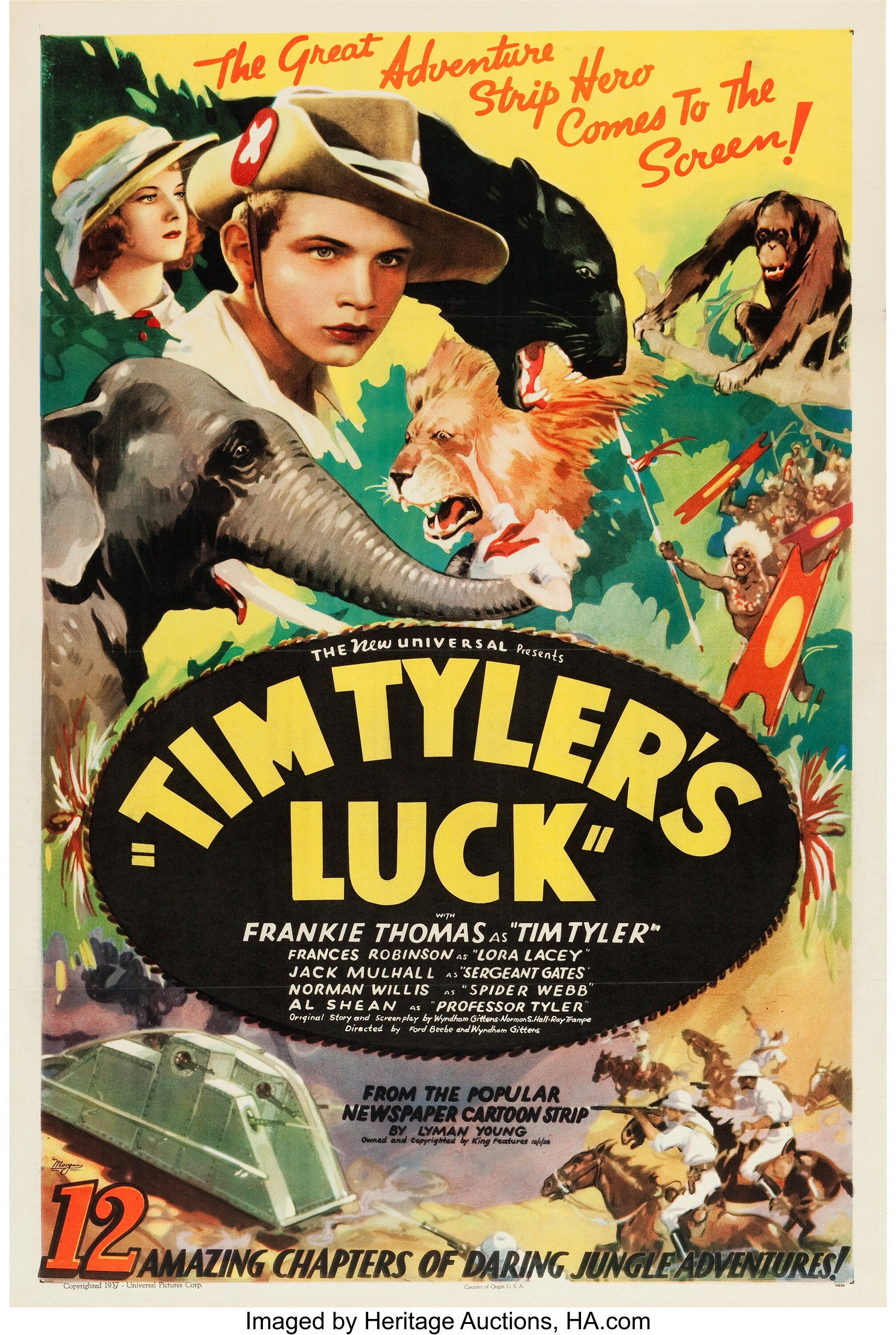 Glæd dig ballet klistermærke Tim Tyler's Luck (Universal, 1937). Stock One Sheet (27" X 41").. | Lot  #83013 | Heritage Auctions
