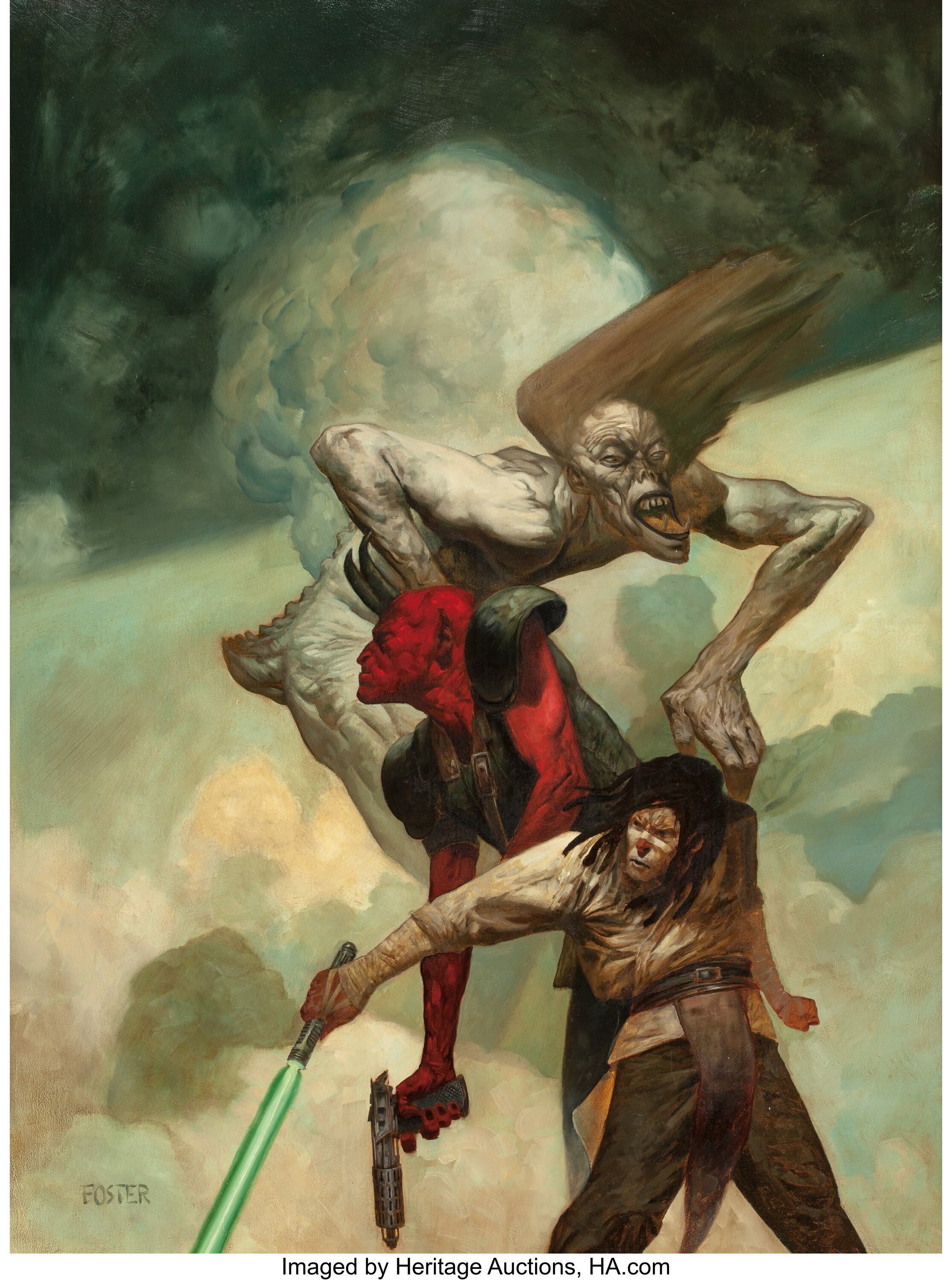 JON FOSTER (American, 20th Century). Darkness (part 3 of 4), Star | Lot ...