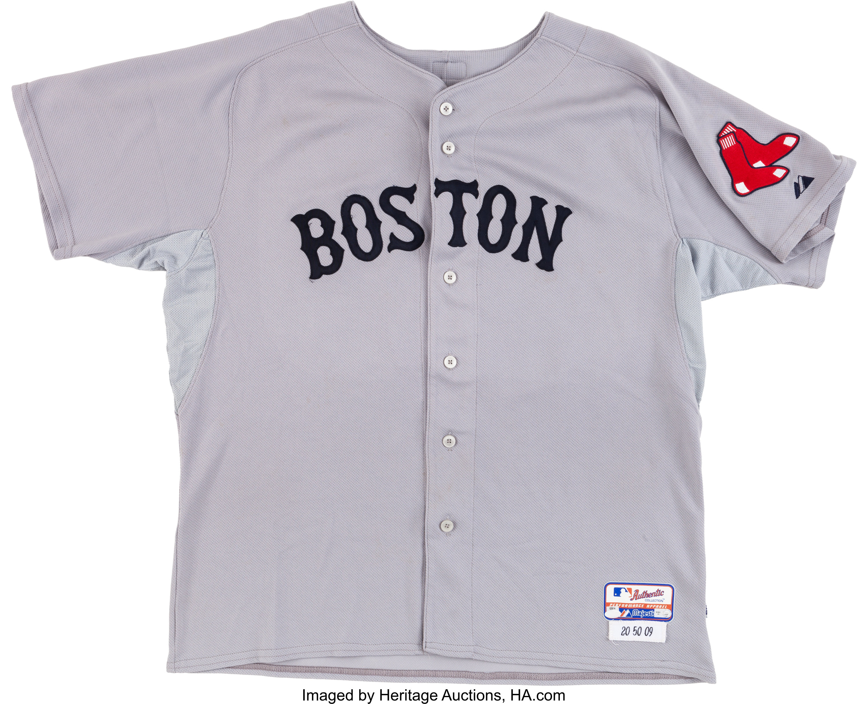 2009 Kevin Youkilis Game Worn Boston Red Sox Jersey.  Baseball