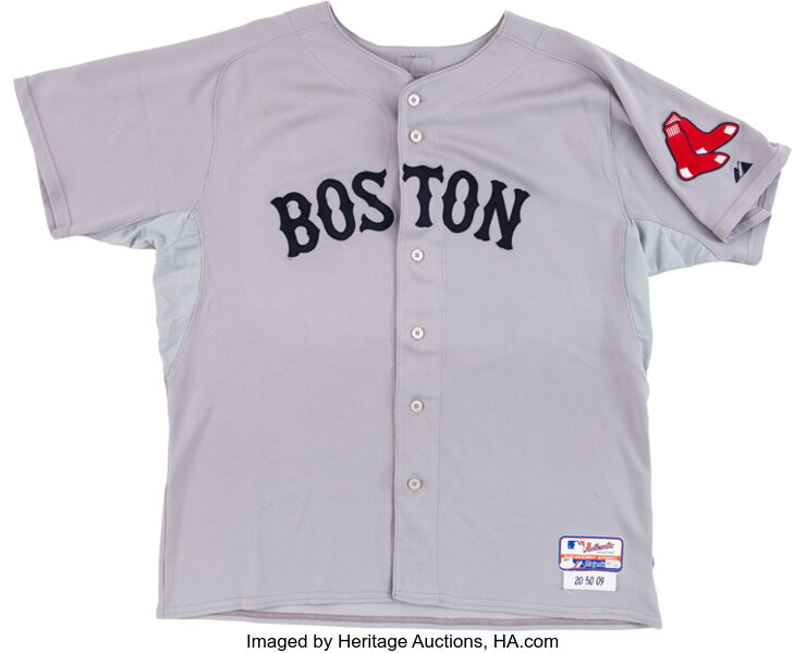2009 Kevin Youkilis Game Worn Boston Red Sox Jersey.  Baseball, Lot  #83261