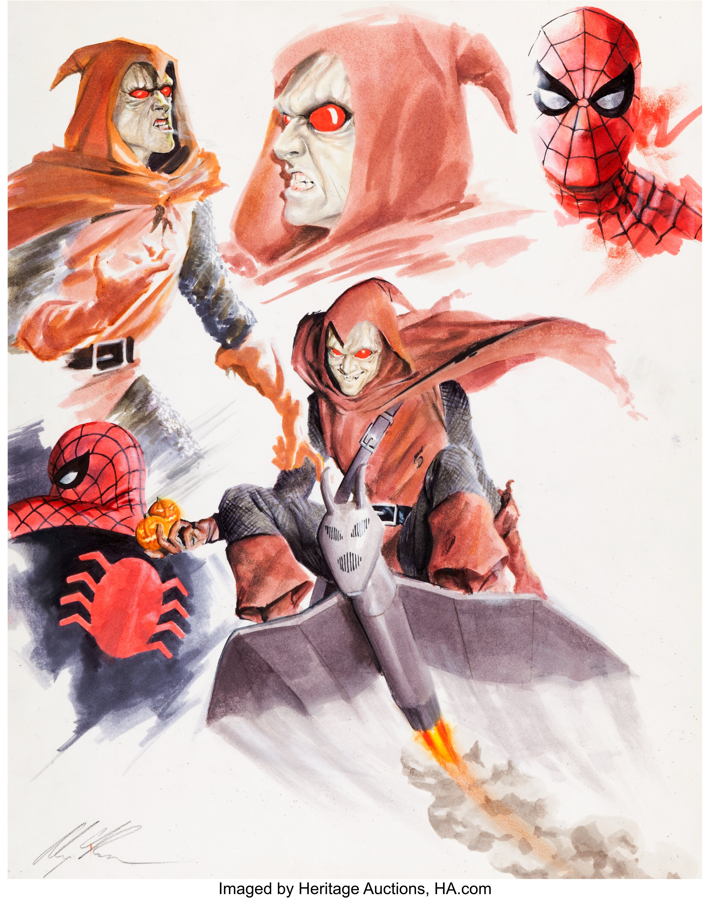 Alex Ross Marvels #0 Hobgoblin and Spider-Man Illustration Original | Lot  #92272 | Heritage Auctions