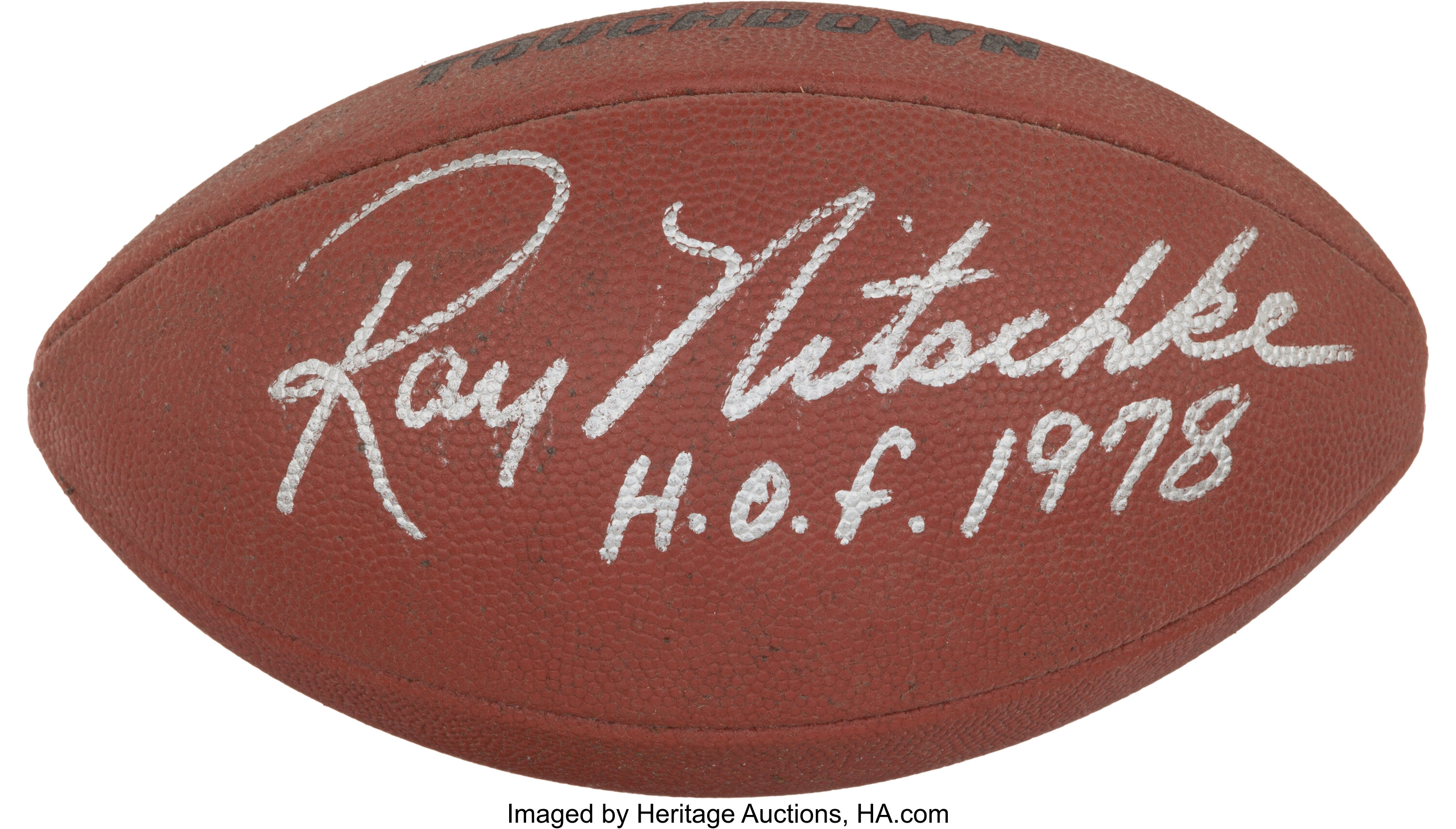 Ray Nitschke Signed Football. Football Collectibles Balls, Lot #44136
