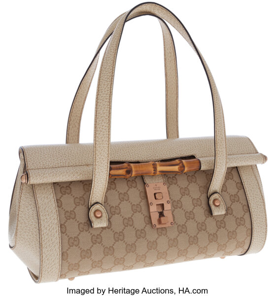 Gucci Bamboo Handle GG Brown Monogram Bag